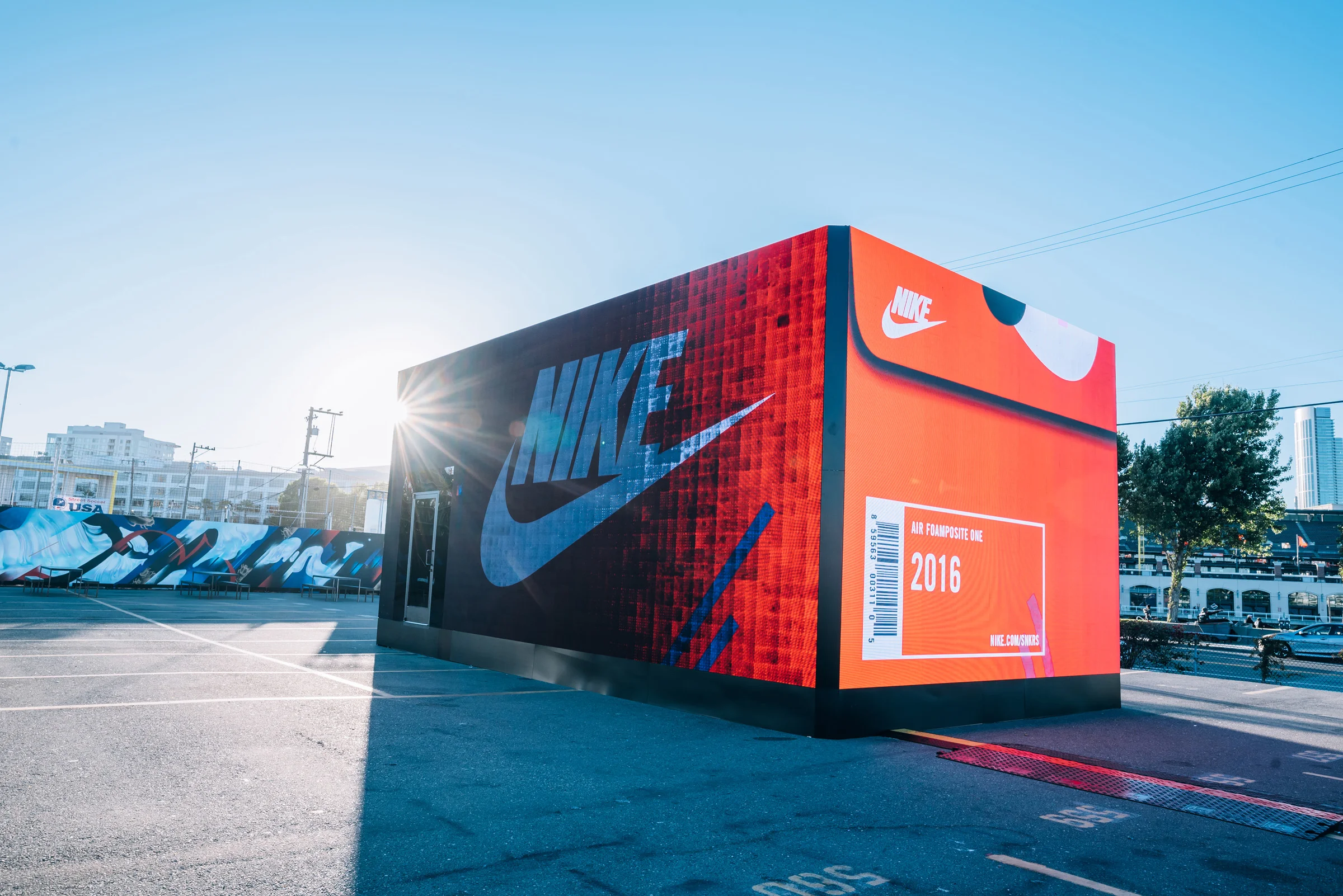 Pop Up Nike Shop San Francisco 12+ Thousand Nike Box Royalty-Free
