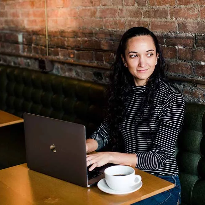 working remotely at amity coffee co - Penn Yan, New York Photo COURTESY of lyndsi photography