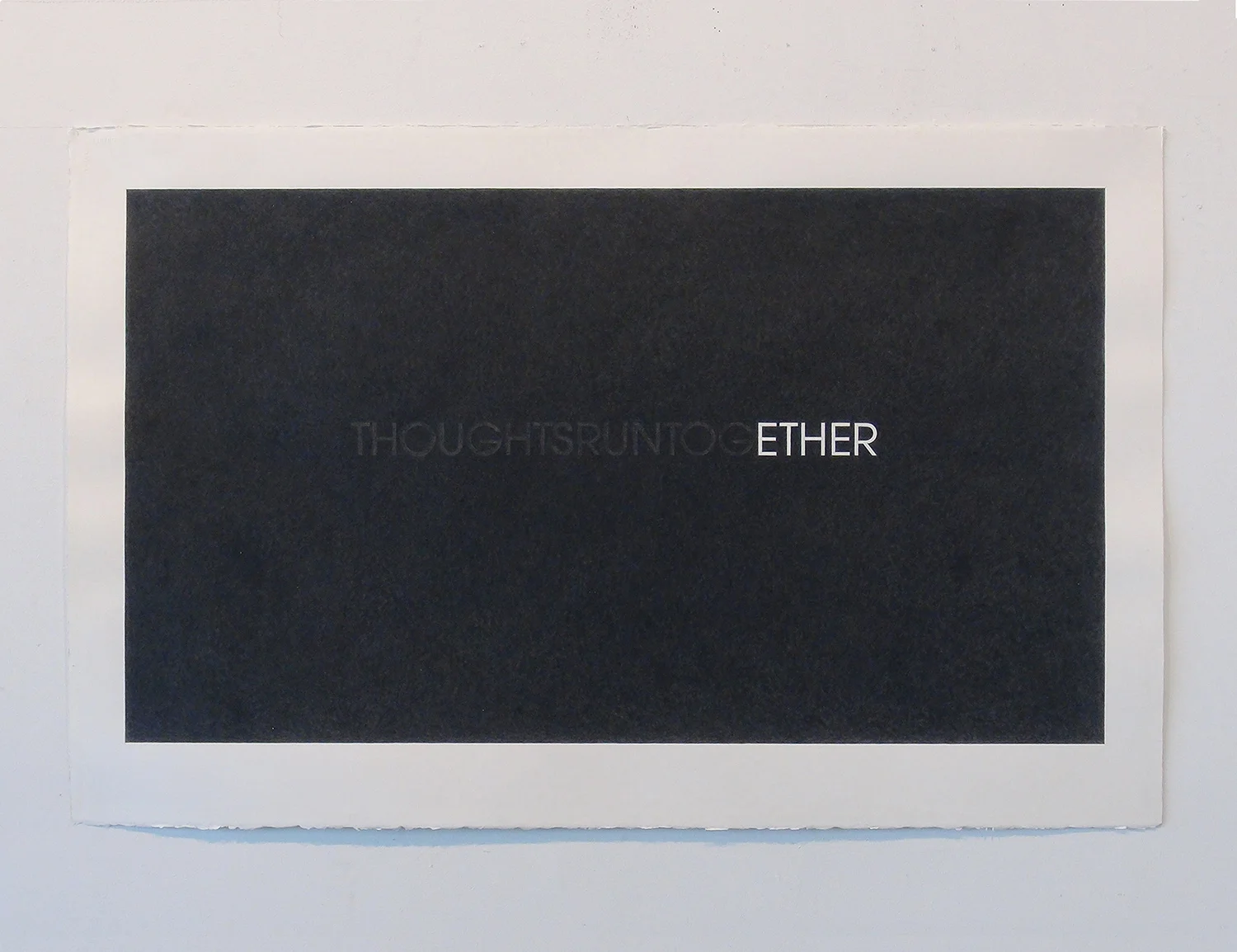  Untitled (Thoughts Run Together), 2009  Acrylic on Arches paper  25.75 x 40 inches (65.4 x 101.60 cm) 