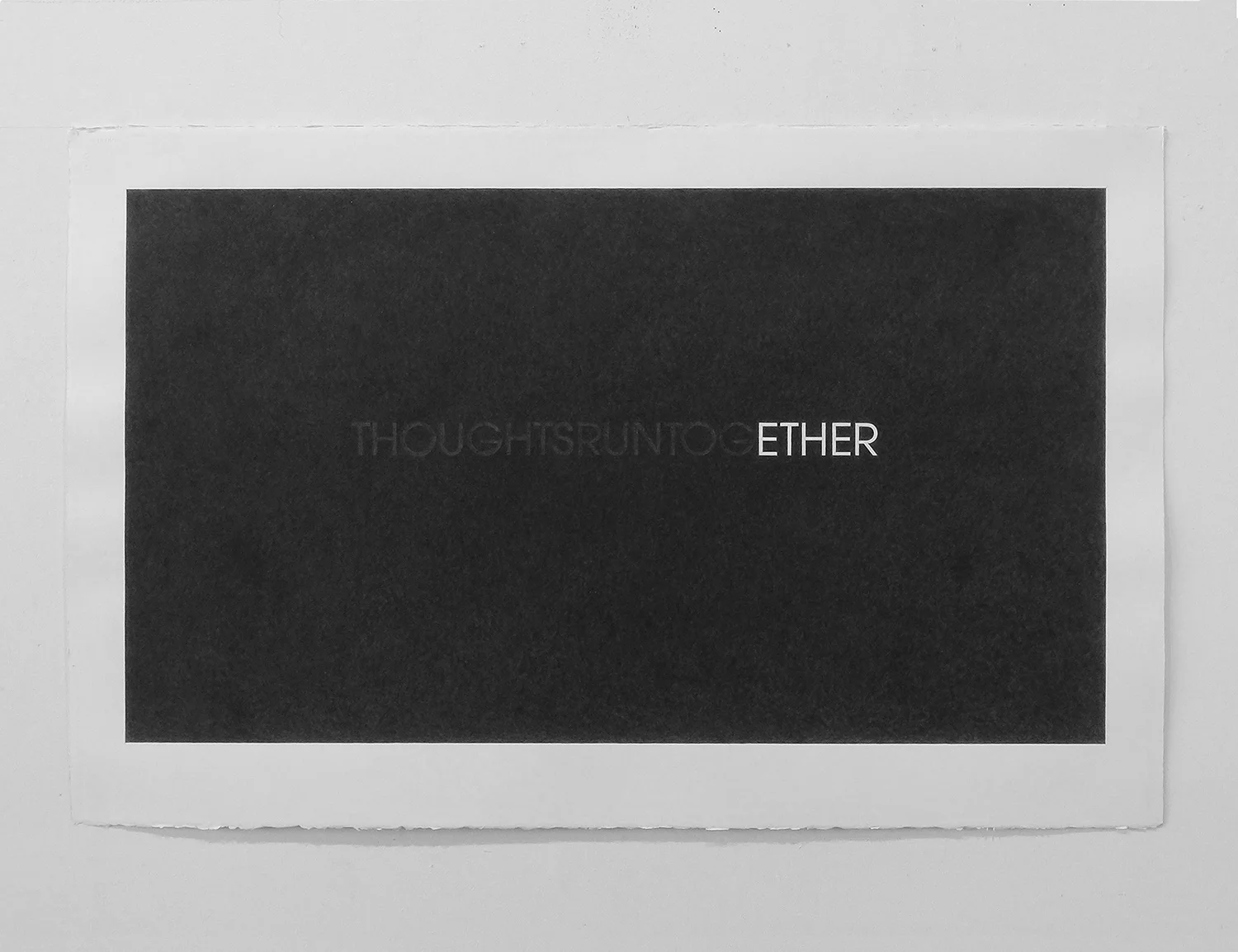  Untitled (Thoughts Run Together)  Acrylic on Arches paper  25.75 x 40 in / 65 x 102 cm 