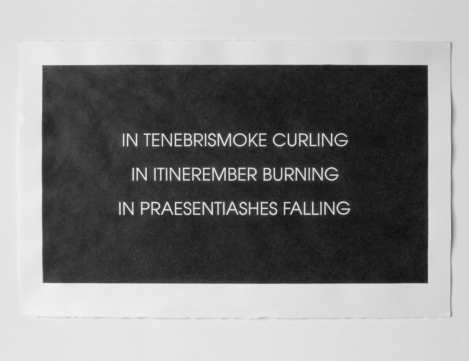  Untitled (In Tenebris Smoke Curling)  Acrylic on Arches paper  25.75 x 40 in / 65 x 102 cm  2005 