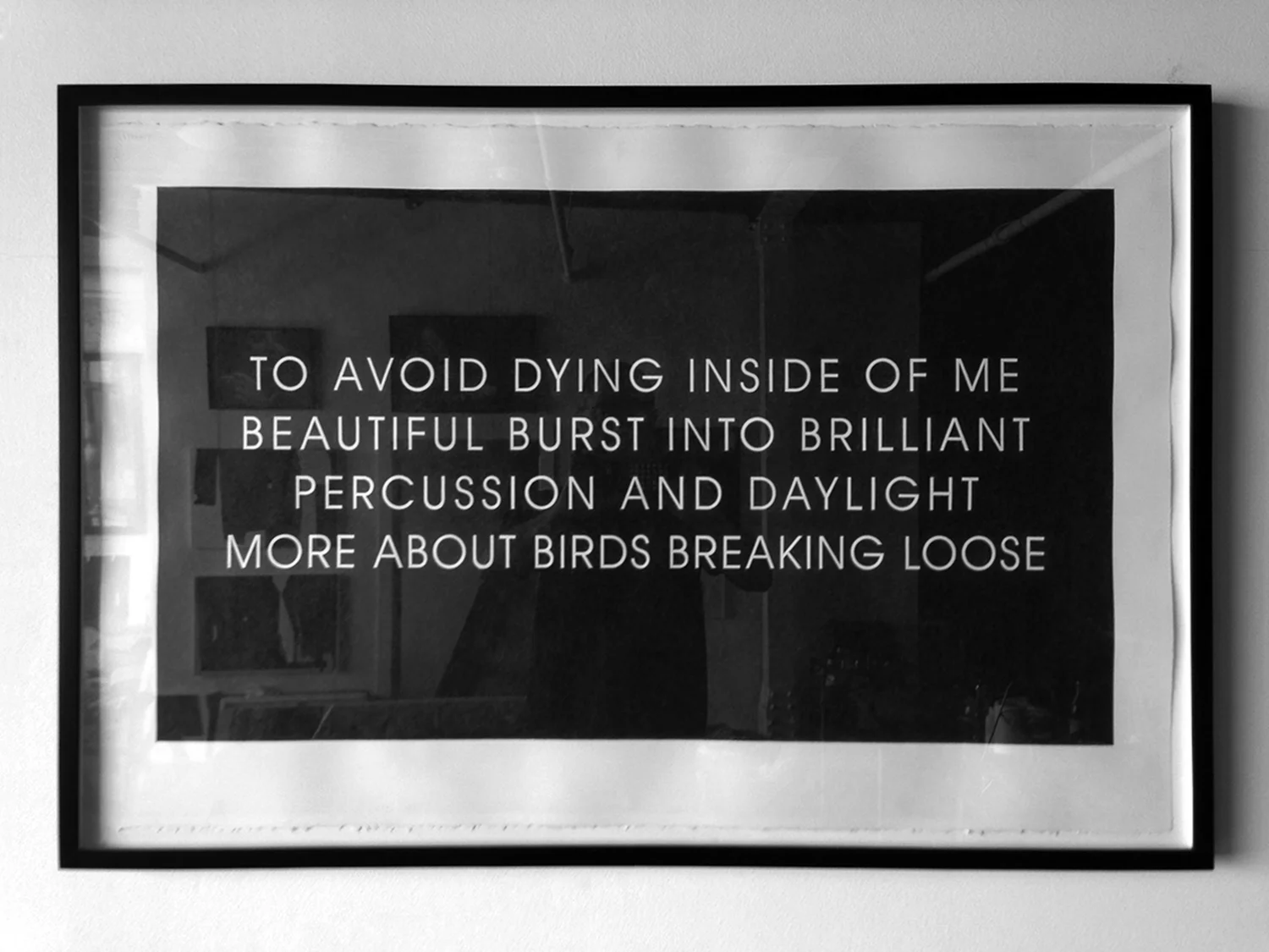  Untitled (To Avoid Dying)  Acrylic on Arches paper  25.75” x 40 in / 65 x 102 cm  Framed: 28.75 x 43 x 1.50 in / 73 x 109 x 4 cm  2007 