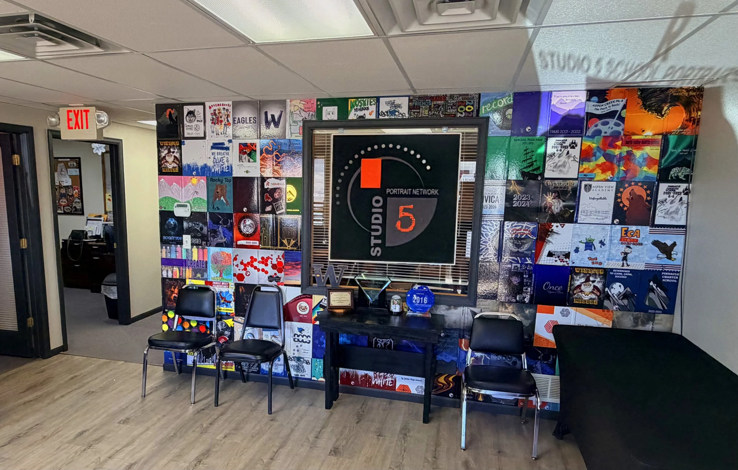 An image of the front lobby of the Studio 5 office location.