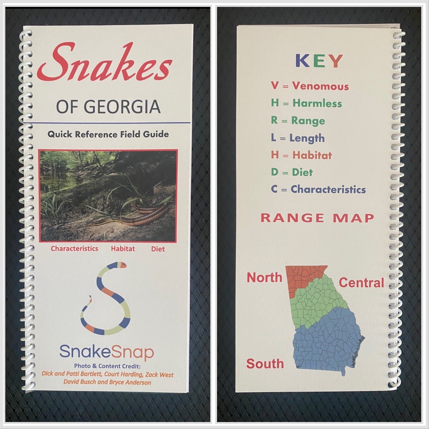 Georgia Snake Species Reference Field Guide (Printed Booklet)