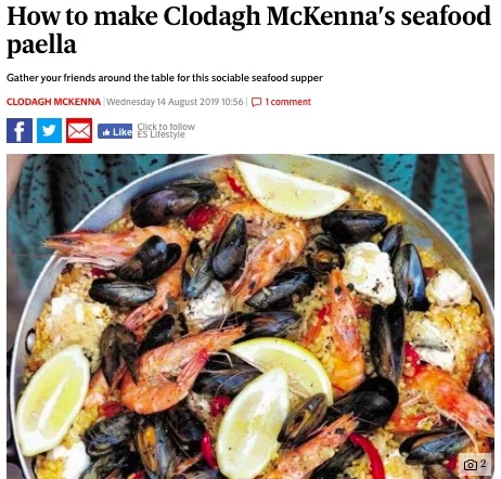 Evening Standard 14th August, 2019