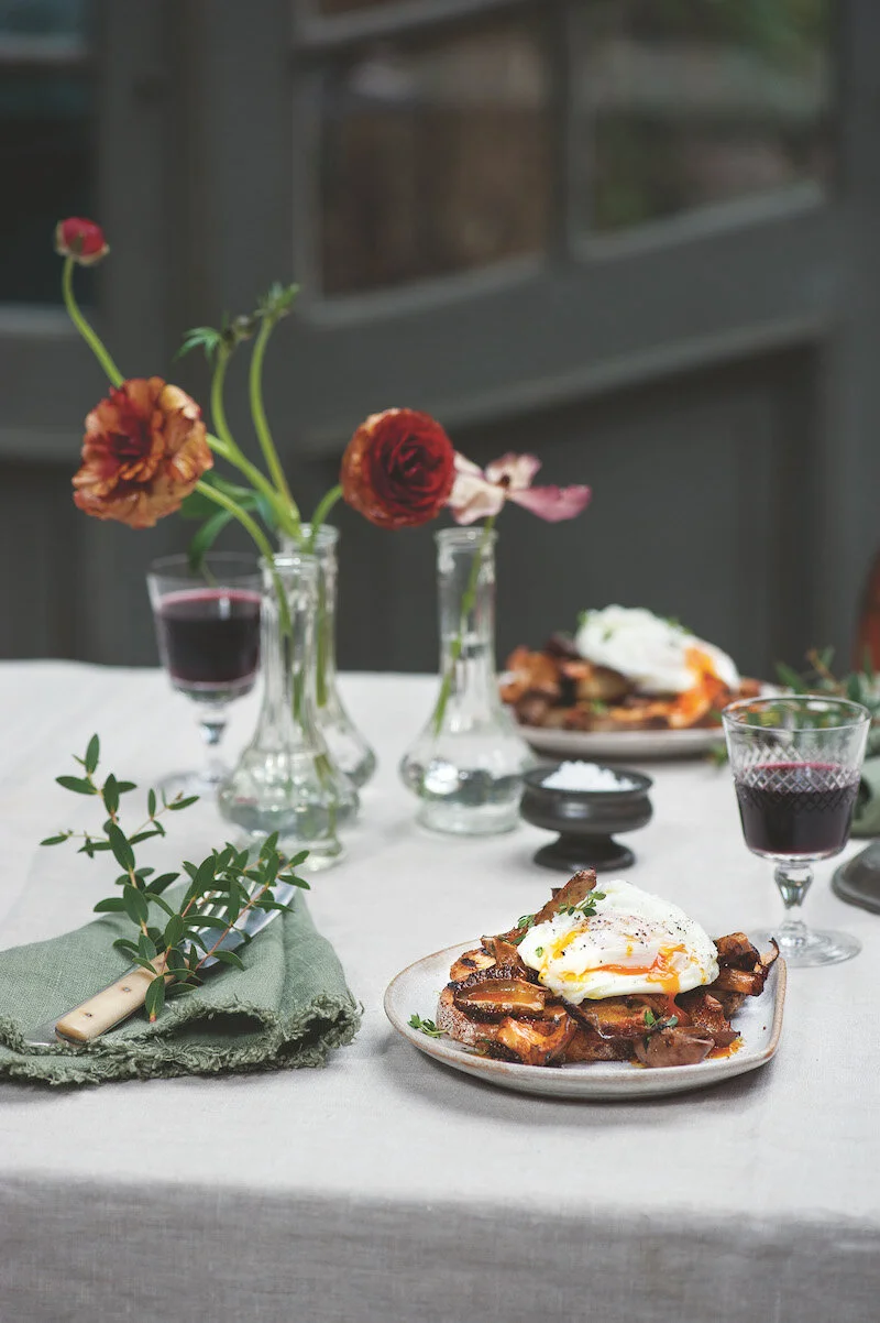 Wild Mushrooms, Lemon Thyme With Runny Poached Egg