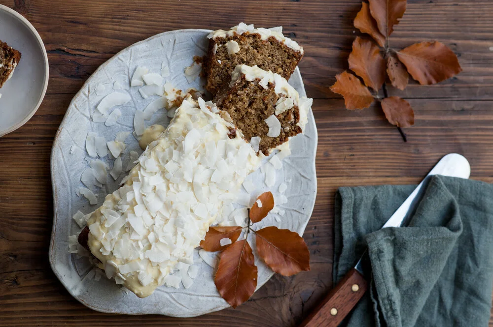 Banana Bread with Coconut Frosting