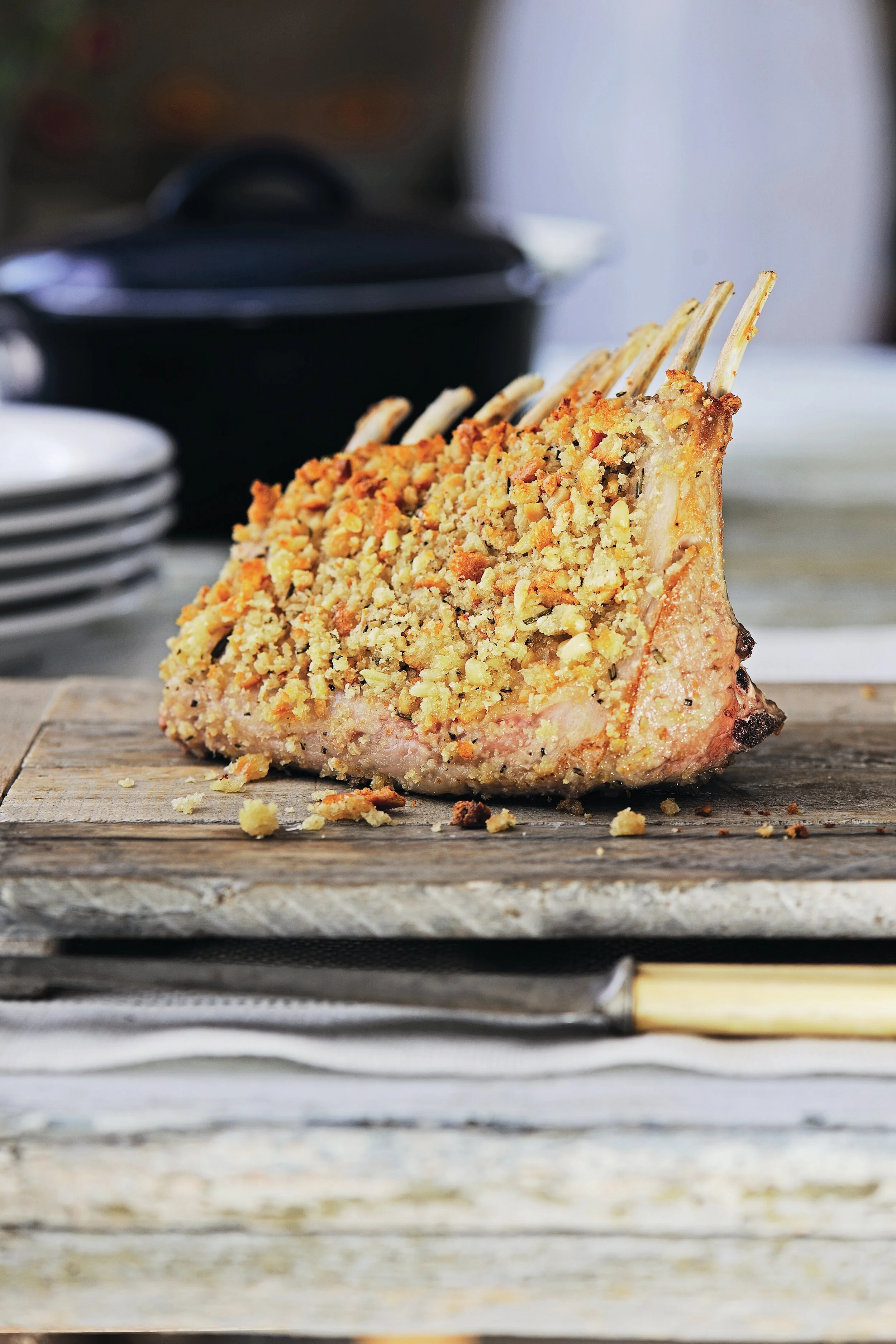 Herb, Hazelnut &amp; Parmesan Crusted Rack Of Lamb 