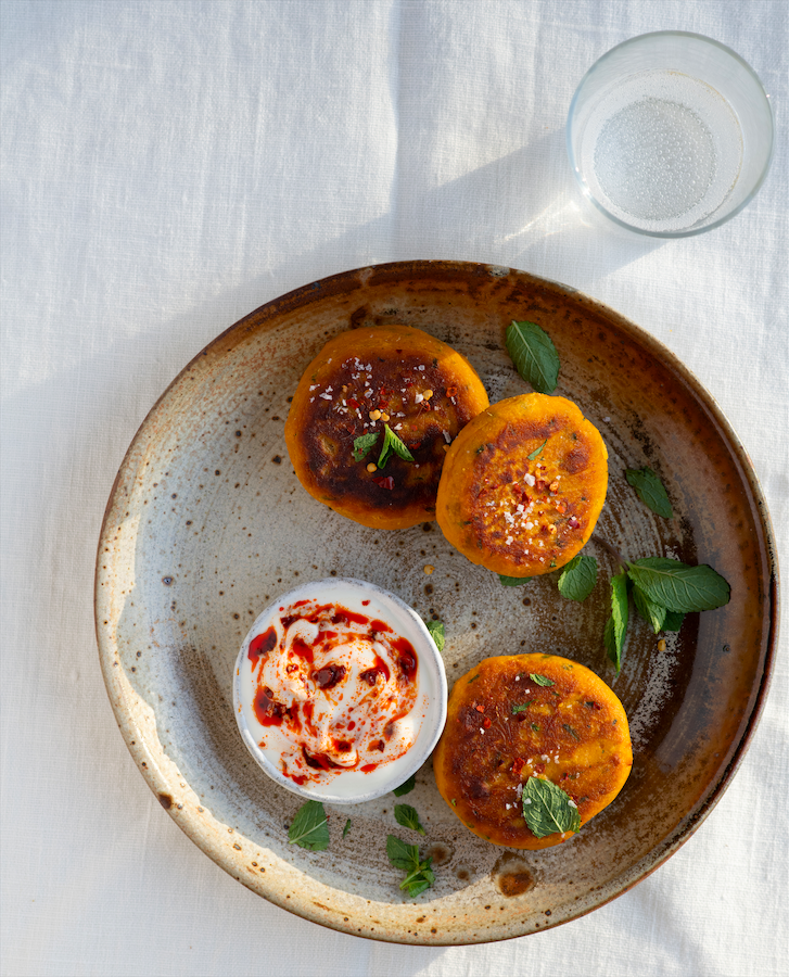 Sweet Potato Falafels with Harissa Dip 