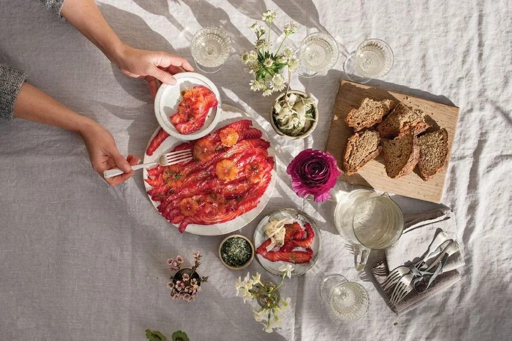 Beetroot, Blood Orange &amp; Pomegranate Gravlax