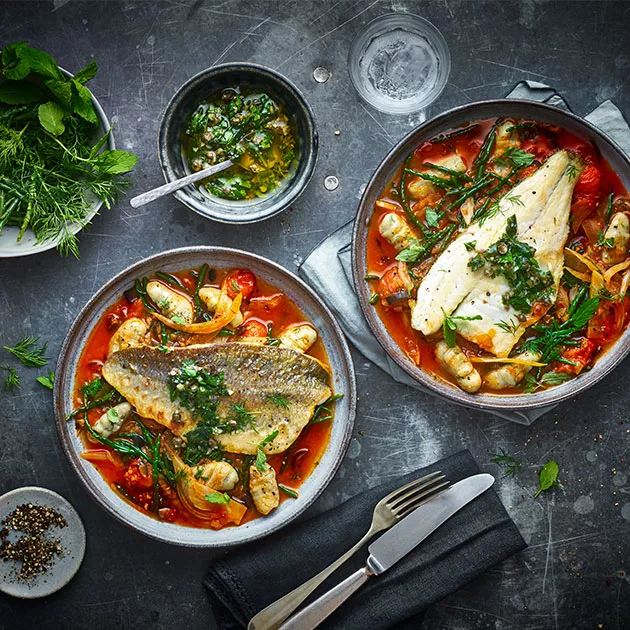 Sea Bass With Tomato, Gnocchi & Salsa Verde — Clodagh McKenna