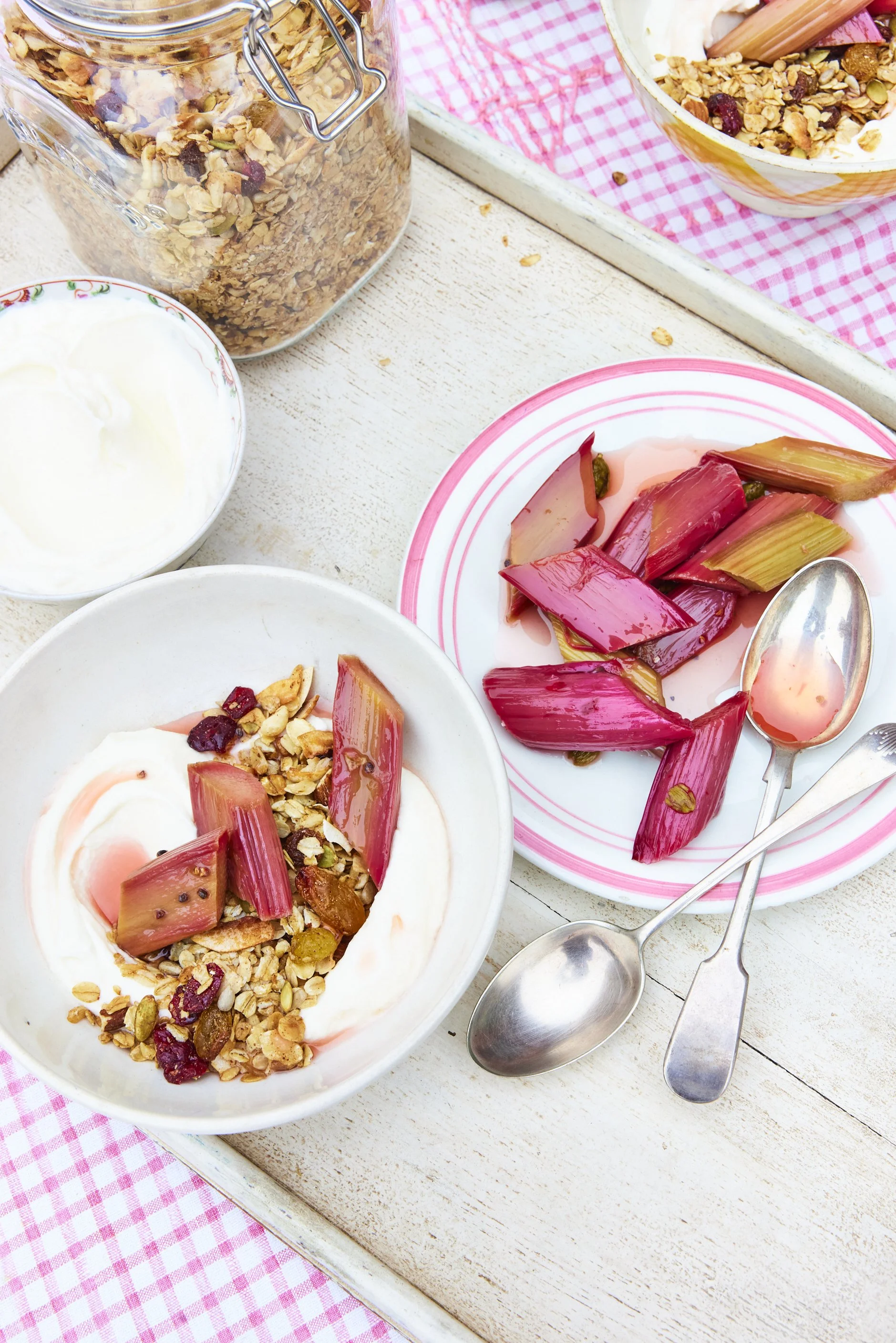 Perky Pink Honey Cardamon Roast Rhubarb Compote