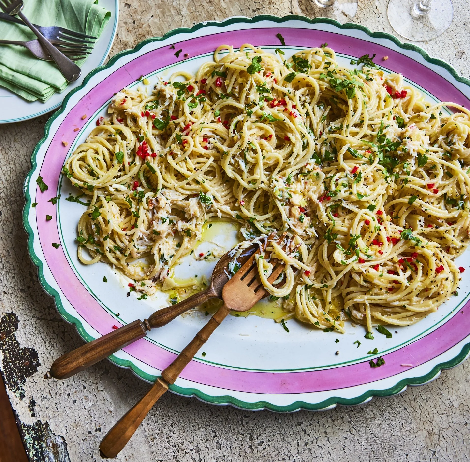 Crab Spaghetti With Lemon &amp; Chilli