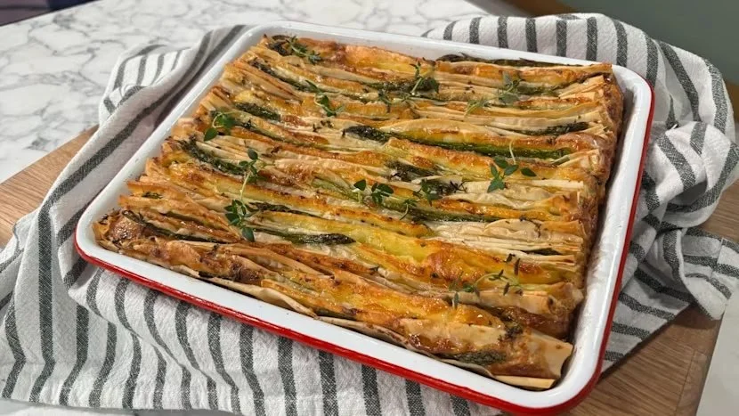 Asparagus, Brie and Thyme Tart