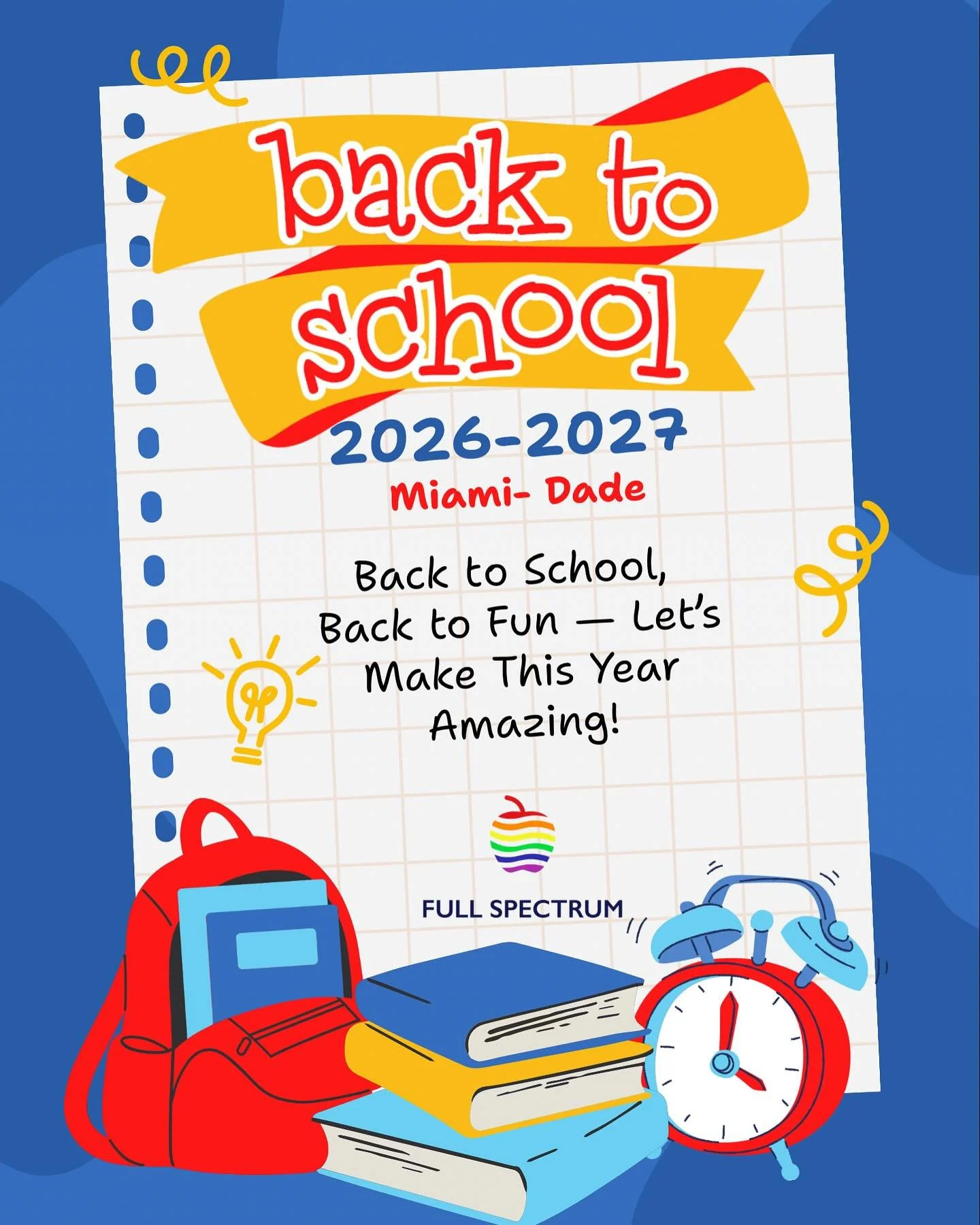 📚✏️ Back to school is here! As families settle into new routines, Full Spectrum is here to help children have a successful school year.

We currently have availability in Miami-Dade and Broward Counties for:

✨ Individualized ABA therapy at home, sc