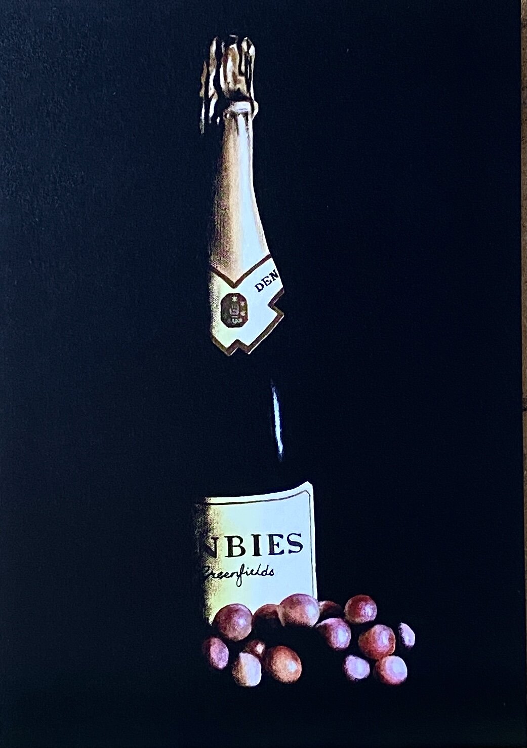 Bottle & Grapes card
