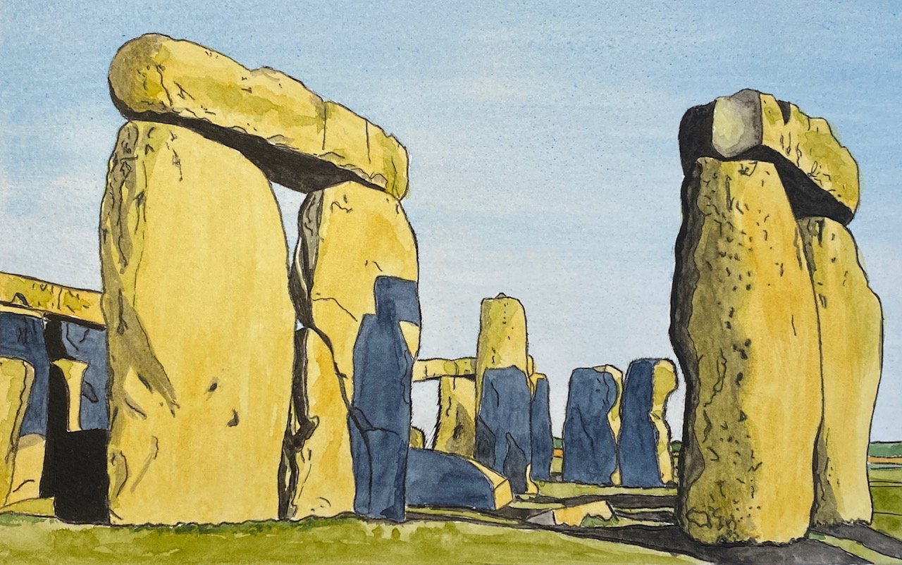 "Stonehenge at Sunrise" card