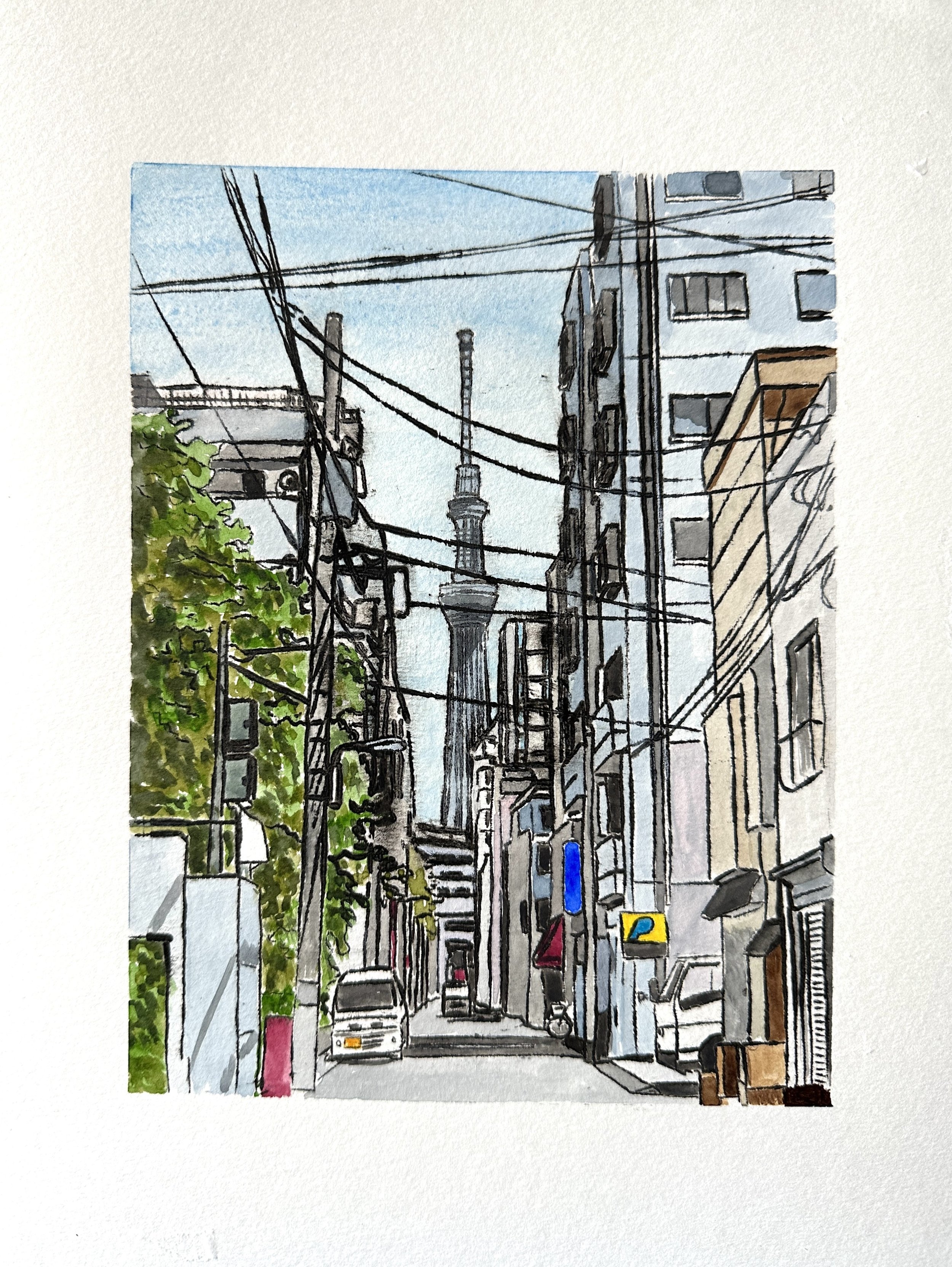 'Tokyo Skytree' A4 giclee print