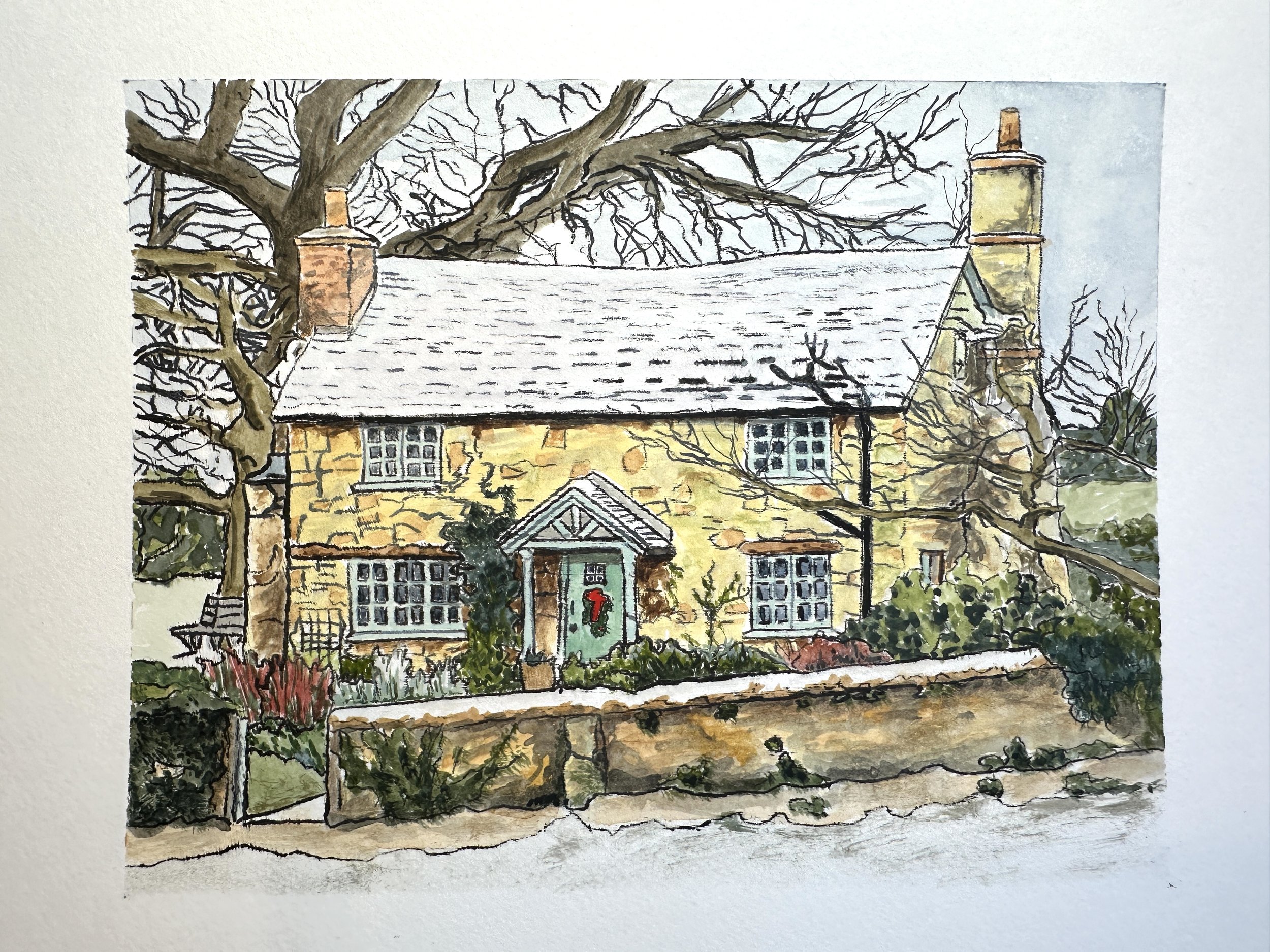 'Rosehill Cottage' A4 giclee print