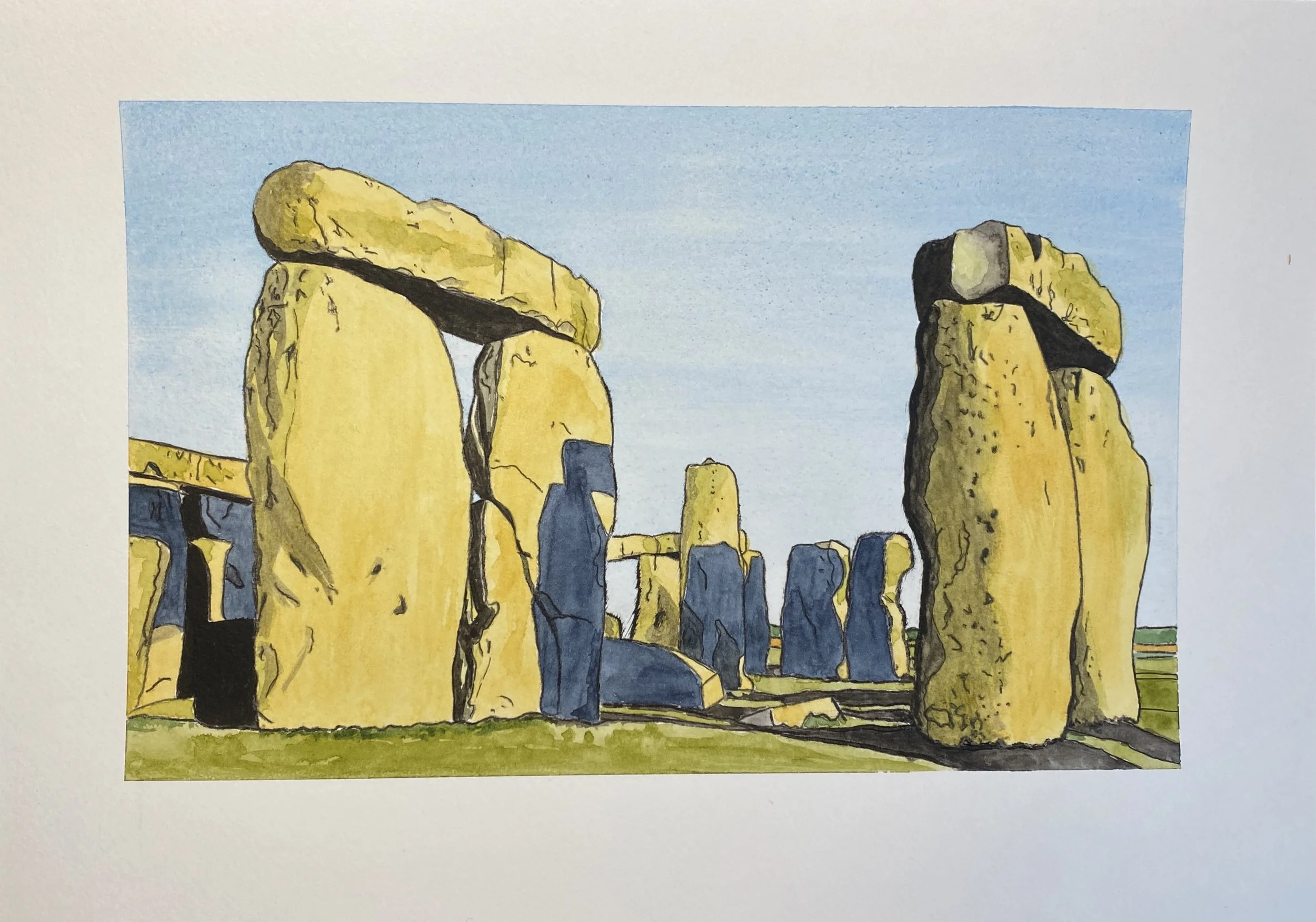 'Stonehenge Sunrise', A4 giclee print