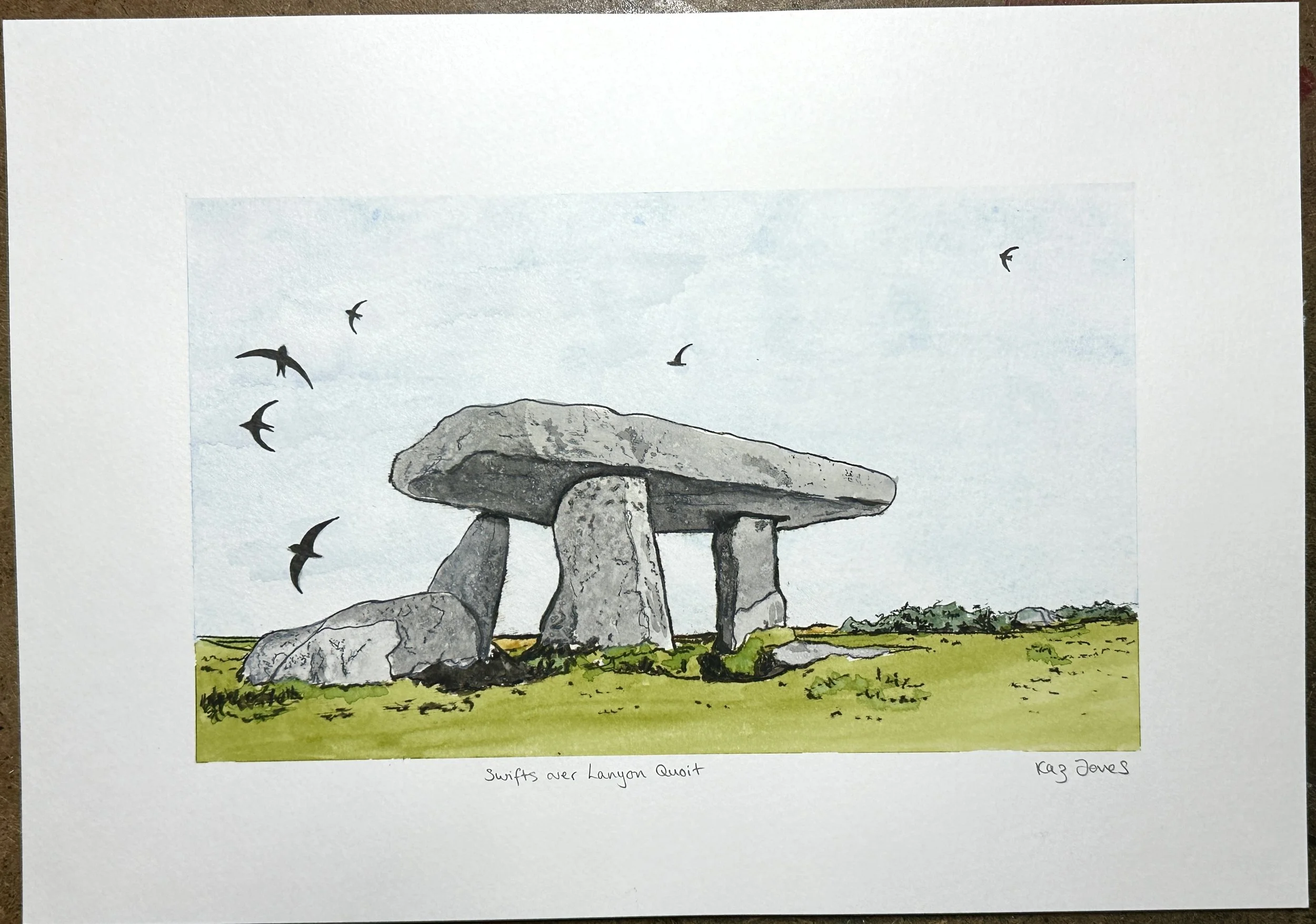 Swifts over Lanyon Quoit