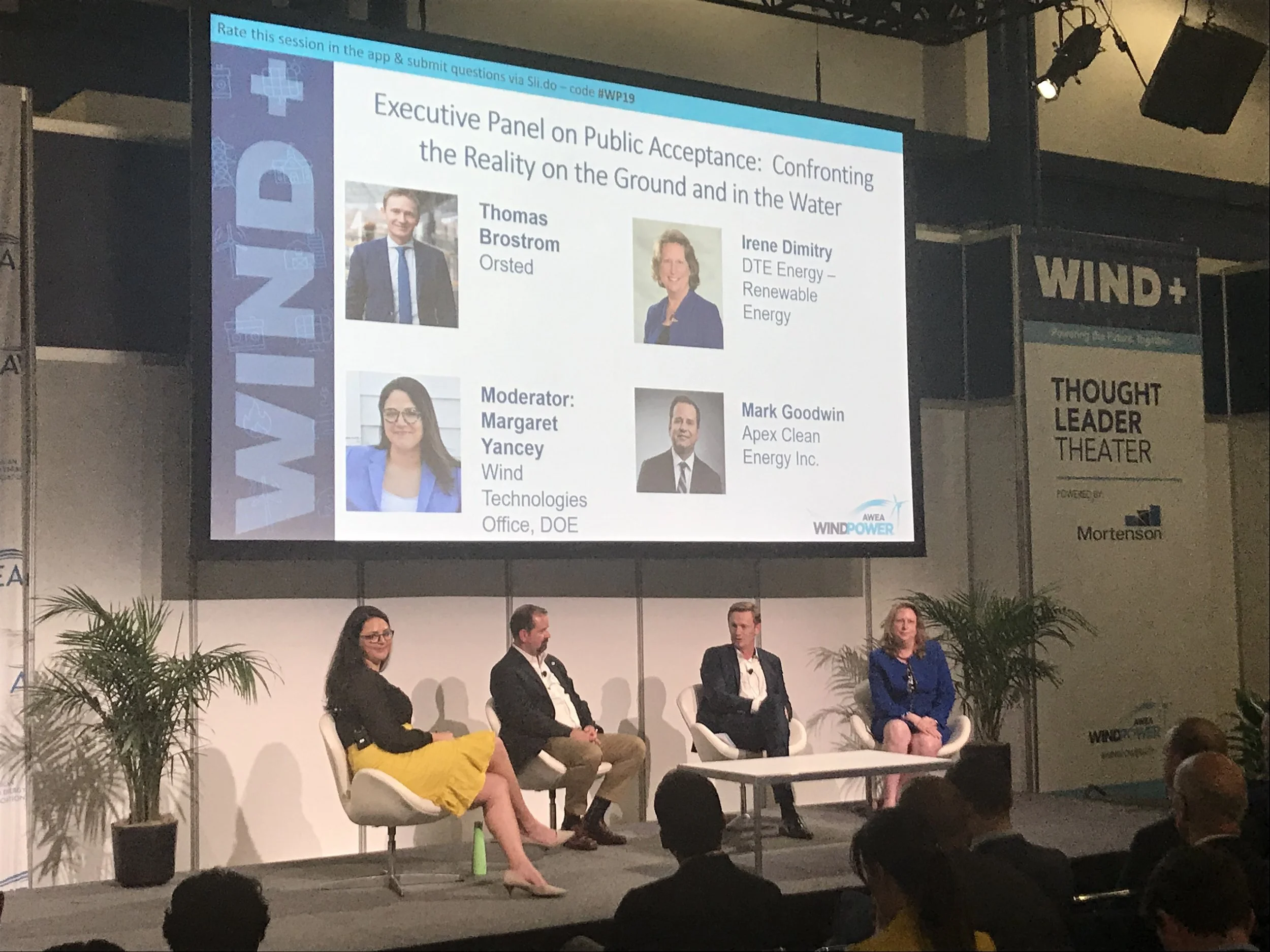 ACE New York members presenting at WINDPOWER2019 in Houston: "Confronting the Reality on the Ground and in the Water" w/ Thomas Brostrom of Orsted, Irene Dimitry DTE Energy, Mark Goodwill of Apex Clean Energy, Moderator Margaret Yancey, Wind Technologies off of the DOE.