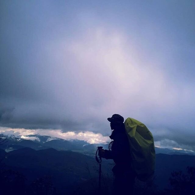 Came across this "self timer on a Samsung S3" photo from the Appalachian Trail thru hike in March 2013, a day before my birthday, my first day on the AT.

These are unedited photos.

I distinctly remember seeing my first white blaze and being overjoyed; relieved that I had made it  because that was my only real goal for the entire trail: make it to a white blaze on your first night, everything else is bonus

It was only five miles or so from th base at Amicaloa falls, I think. This might seem like a small goal but it set me in a path to understand the importance of celebrating your first step towards any eventuality.  In the previous year I had torn my left Achilles heel tendon completely and my previous backpacking experiences were in the single digits. Two over night hikes. That's it.

Look at the size of that pack! It got lighter or course but I had learnt to carry the weight, literally and otherwise.  I spent an entire week eating ramen and canned soup I cooked on my DIY alcohol stove prototypes much to the dismay of my mother and sisters--i had moved back home to save money for the trail; the ramen helped. 
As the hike unfolded I came to face so many churning, ugly burdens I carried with me: failure of a relationship, disillusionment with academia, physical injury, profound dismay at the state of world politics, climate change, global poverty, inequality .... I haven't even begun to think,  let alone notice seriously, the staggering lack of diversity on the trail specifically and  in outdoor recreation more broadly  this time.

On my entire AT I met six thru hikers of colour. 
2281.6 miles later I was on top of Mt. Katahdin.  I over took a group of Marines on the way up and they were flabbergasted that a scrawny looking hikertrash could just blow past them up a steep, precipitous ledge .... I got there at last.

10,000 km later I am still here. 
Best wishes to all the thru hikers: the dreamers, fighters, the blazers, the smashers, the crushers 📍 Muskogee, Catawba, Shawnee, Susquehanna, Delaware, Nipmuc, Penacook, Abenaki, Laurentian lands

#diversifyoutdoors #mybodytookmehere #appalachiantrail #thruhike #unlikelyhikers
#brownpeoplecamping