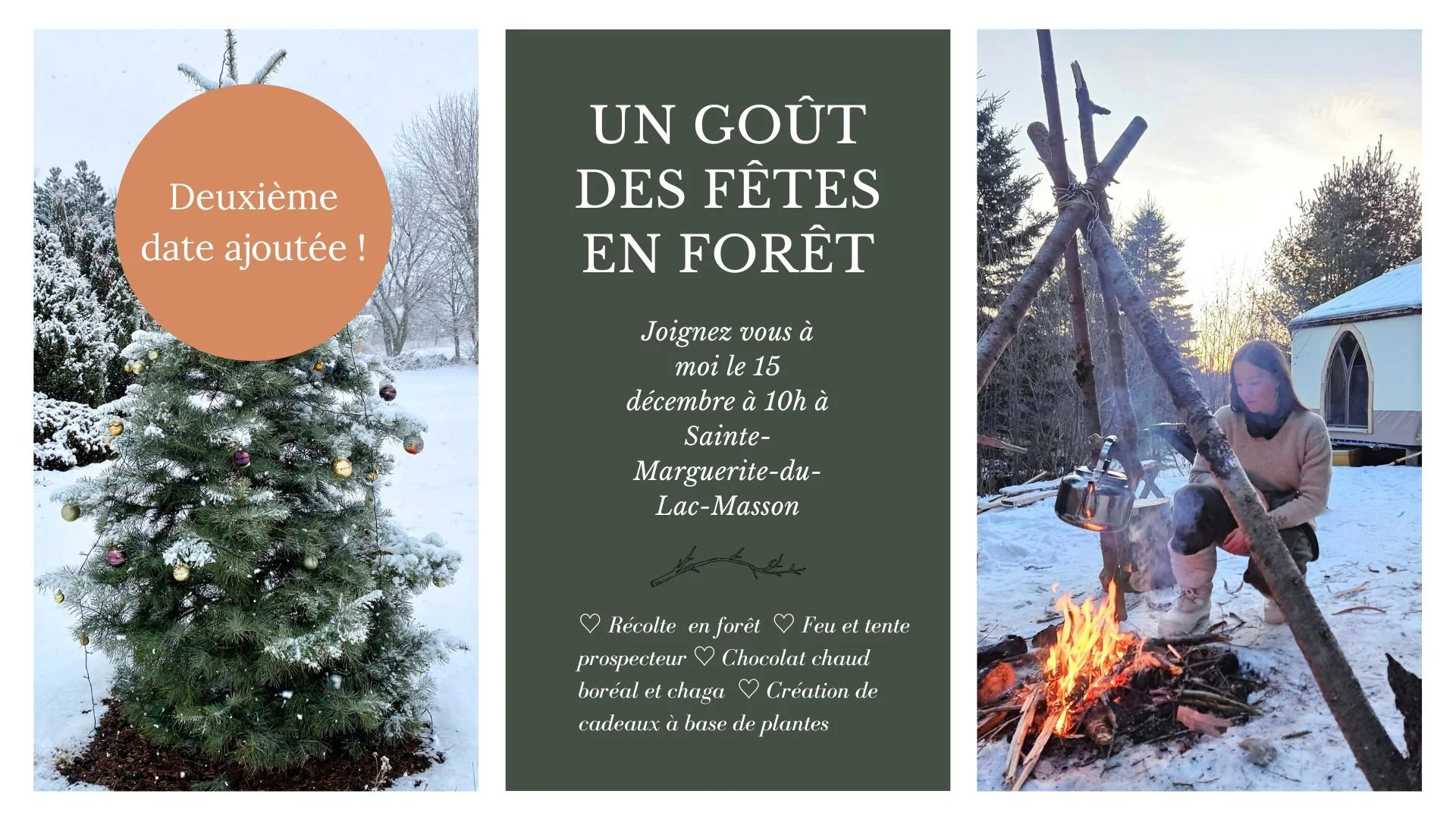 Un goût des fêtes en forêt – 15 décembre 2024 – 10h à 16h - Sainte-Marguerite-du-Lac-Masson