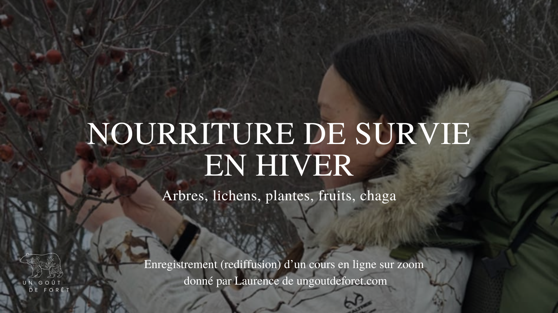 Nourriture de survie en hiver – enregistrement d'un cours en ligne sur zoom