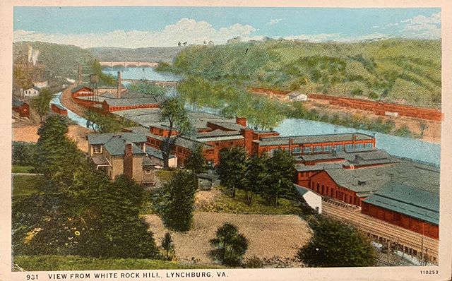 &ldquo;View from White Rock Hill, Lynchburg, VA&rdquo; - a vintage Lynchburg postcard from the @jonesmemoriallibrary archive. #ourlynchburg #lynchburgva