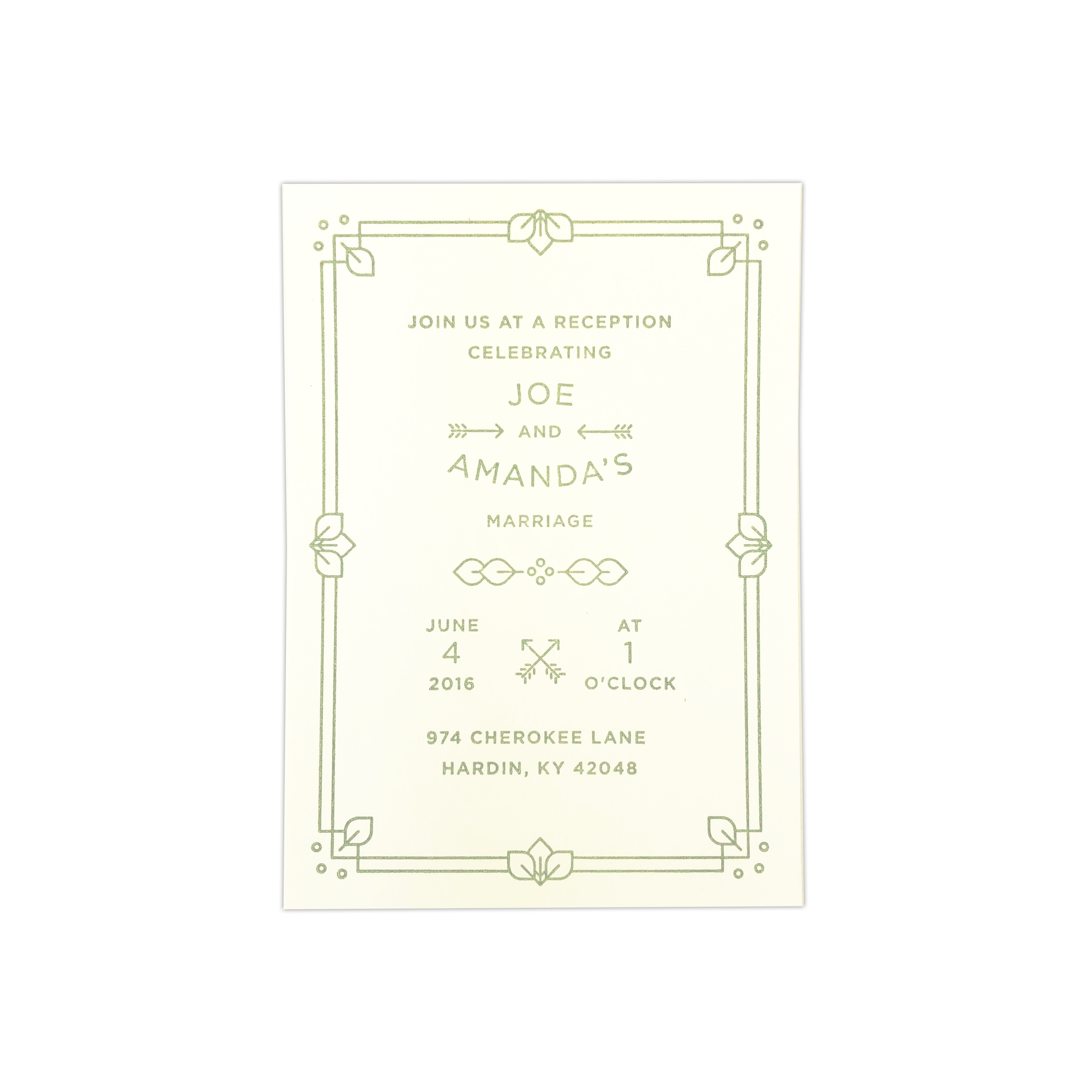 Joe & Amanda Wedding Invitations
