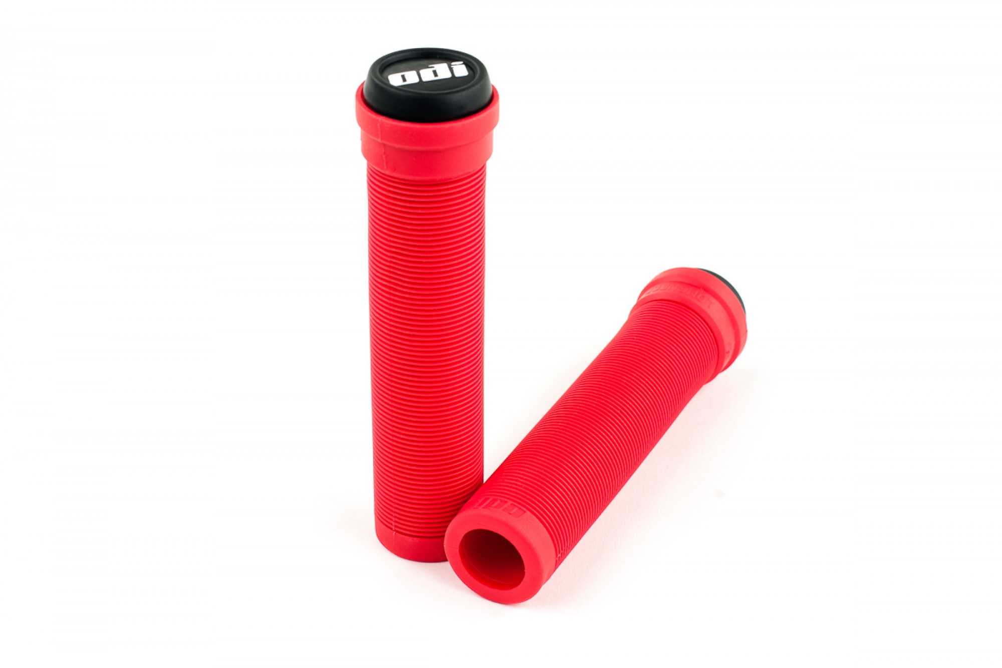 ODI Longneck Soft Flangeless Grips Fire Red