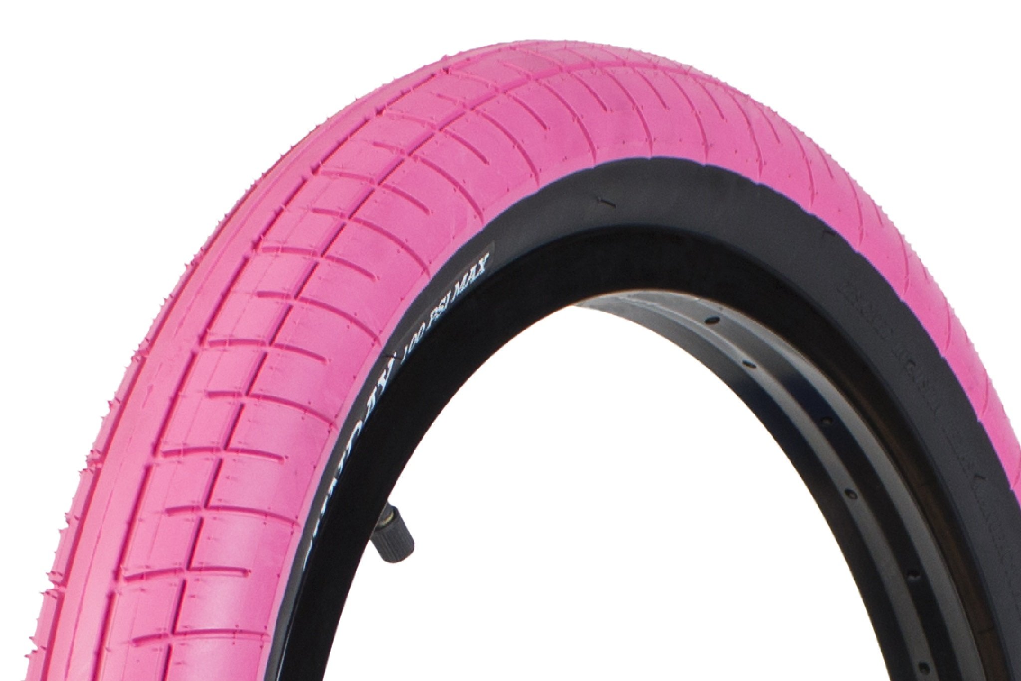 Sunday Street Sweeper Tire Pink w/ Black Sidewall