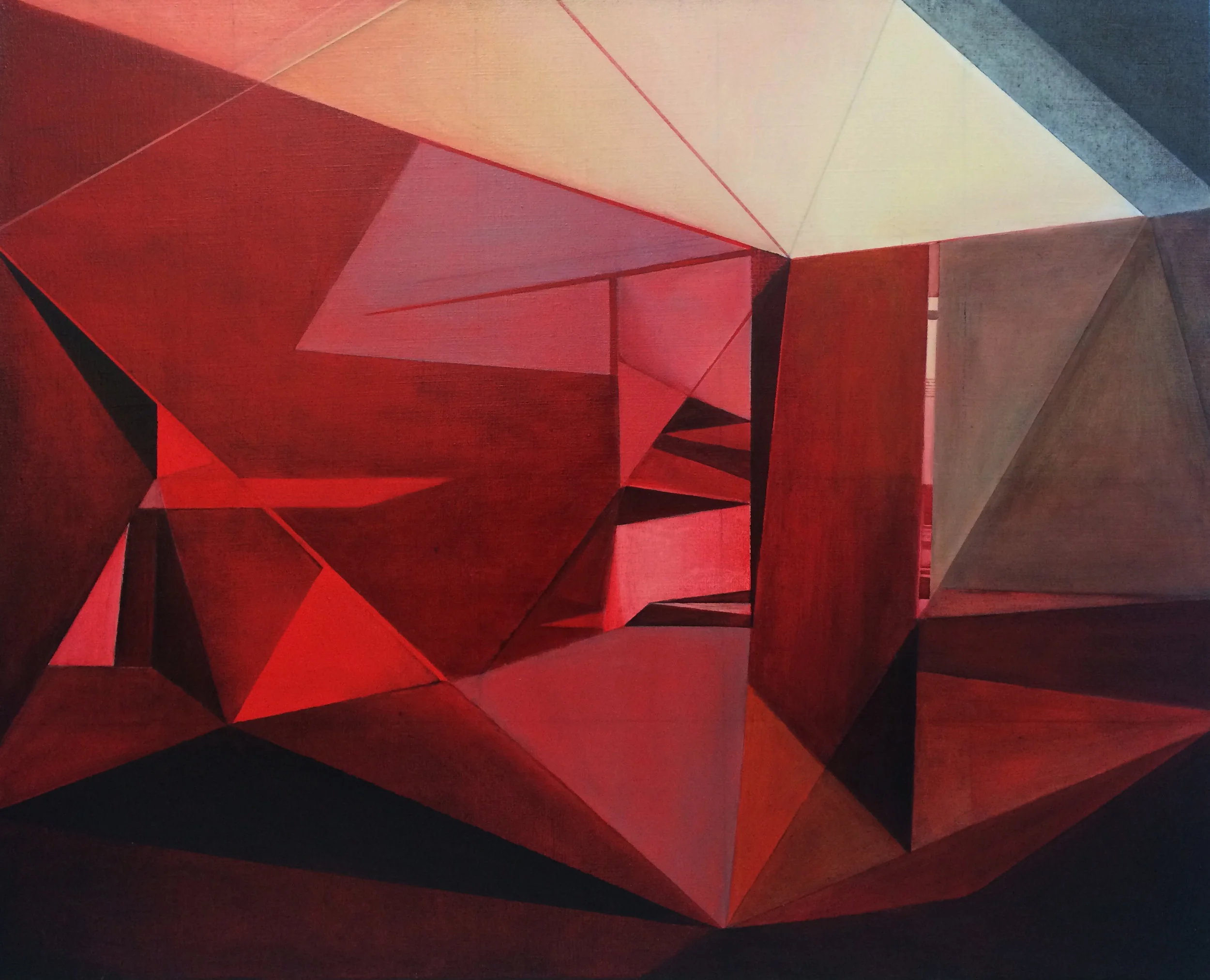 No-One Lives in the Real World, Oil on linen. 85x105cm. .2015