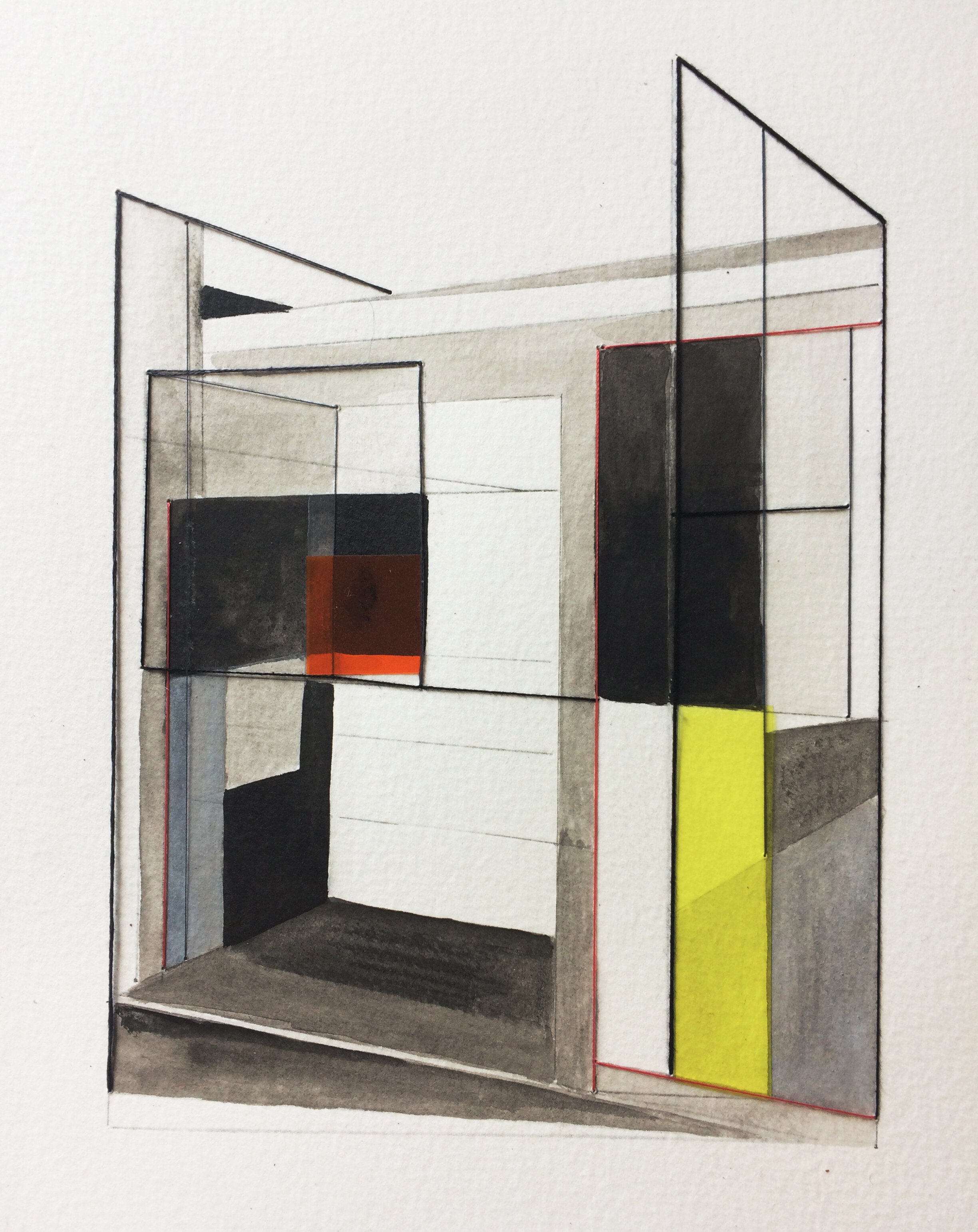 Rosalind Davis. After 'an exhibit'.I Ink on paper. 25x30cm. 2016.jpg