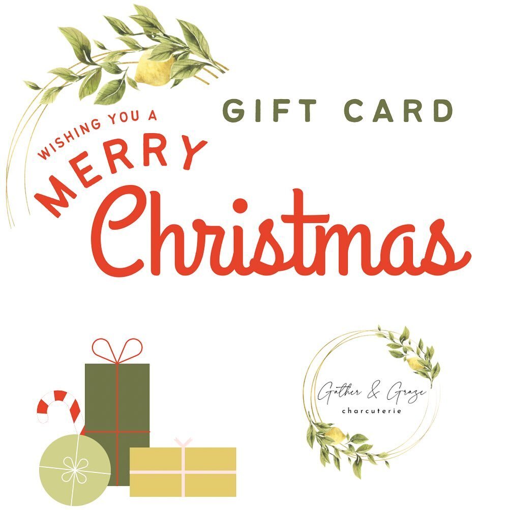Need a last minute gift? We have gift cards for any sized charcuterie boxes, perfect for anyone on your list!