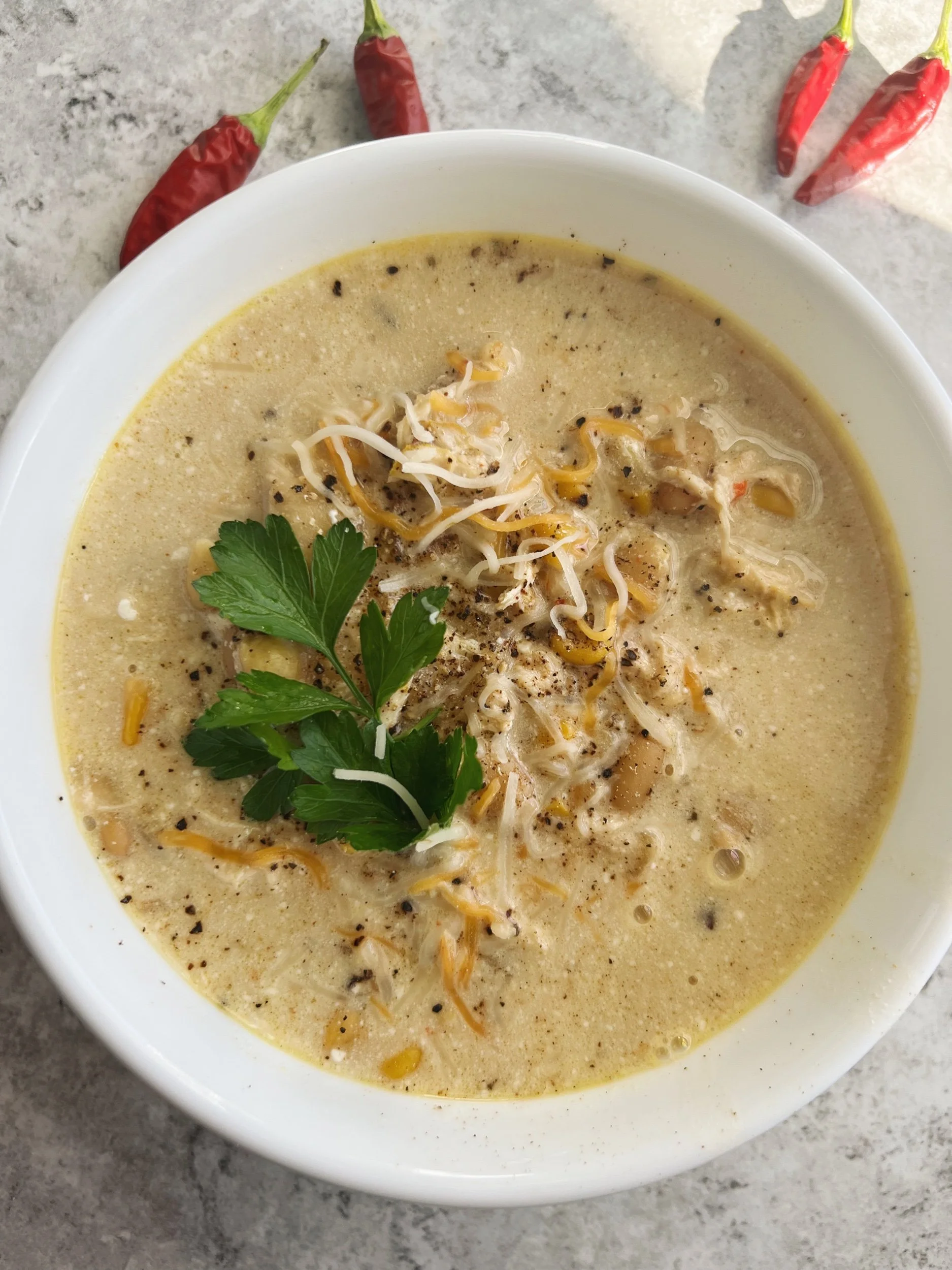 Slow Cooker White Chicken Chili