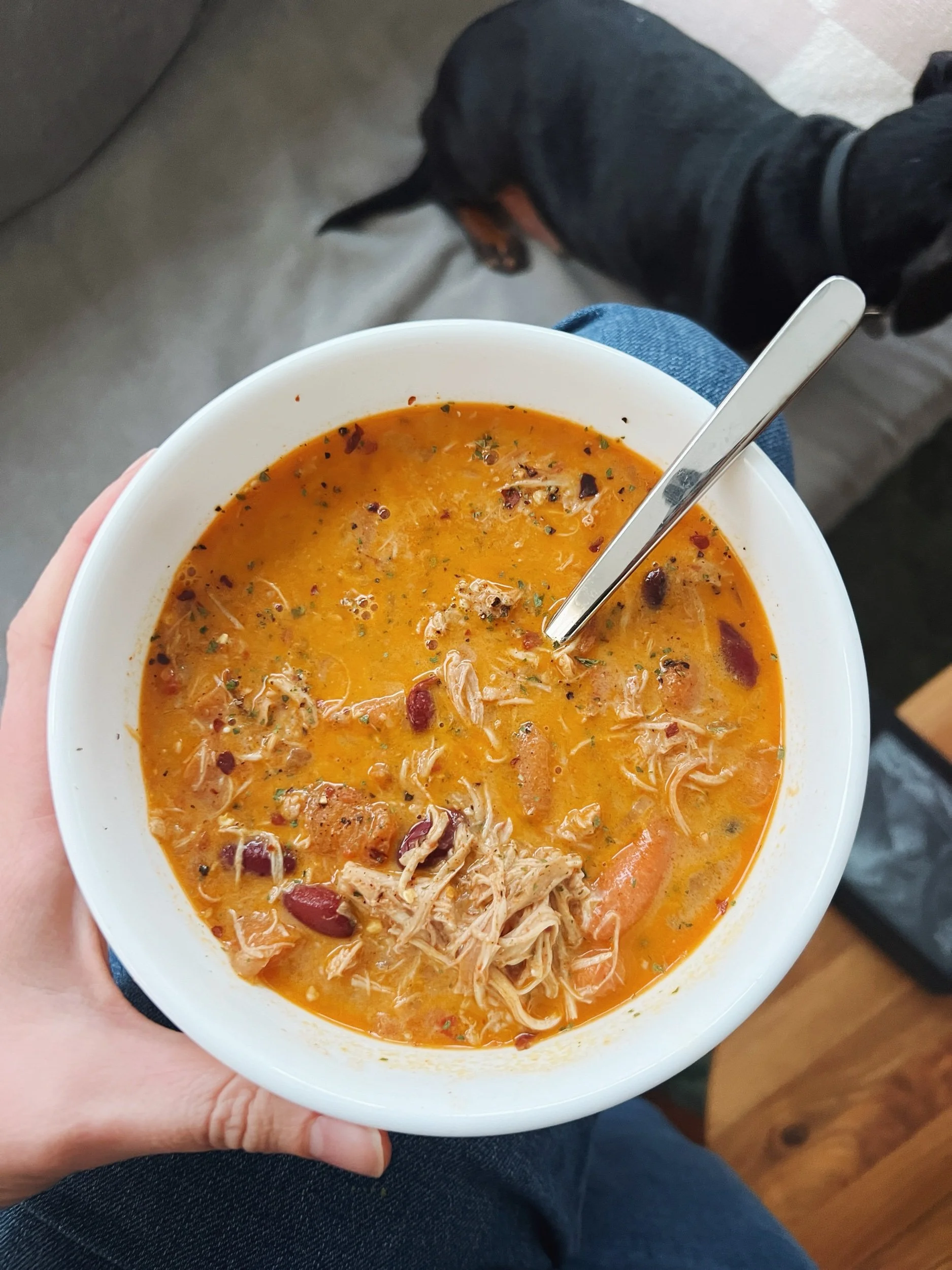 Non Traditional White Chicken Chili in the Instant Pot 
