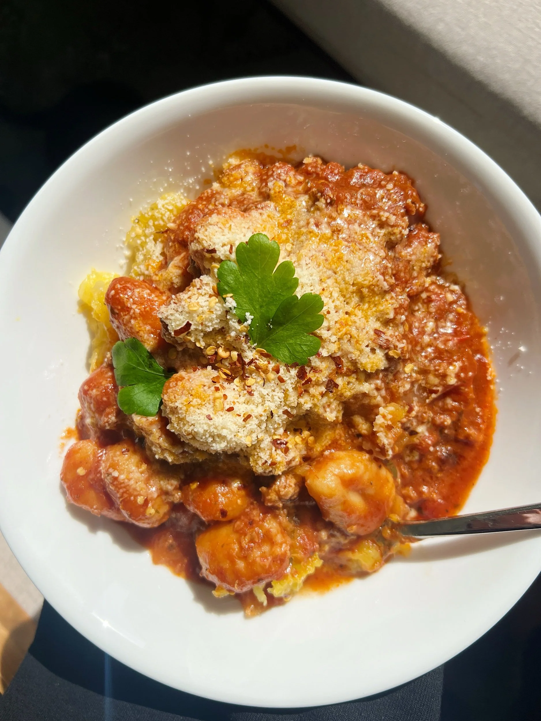 Beef Gnocchi with Spaghetti Squash