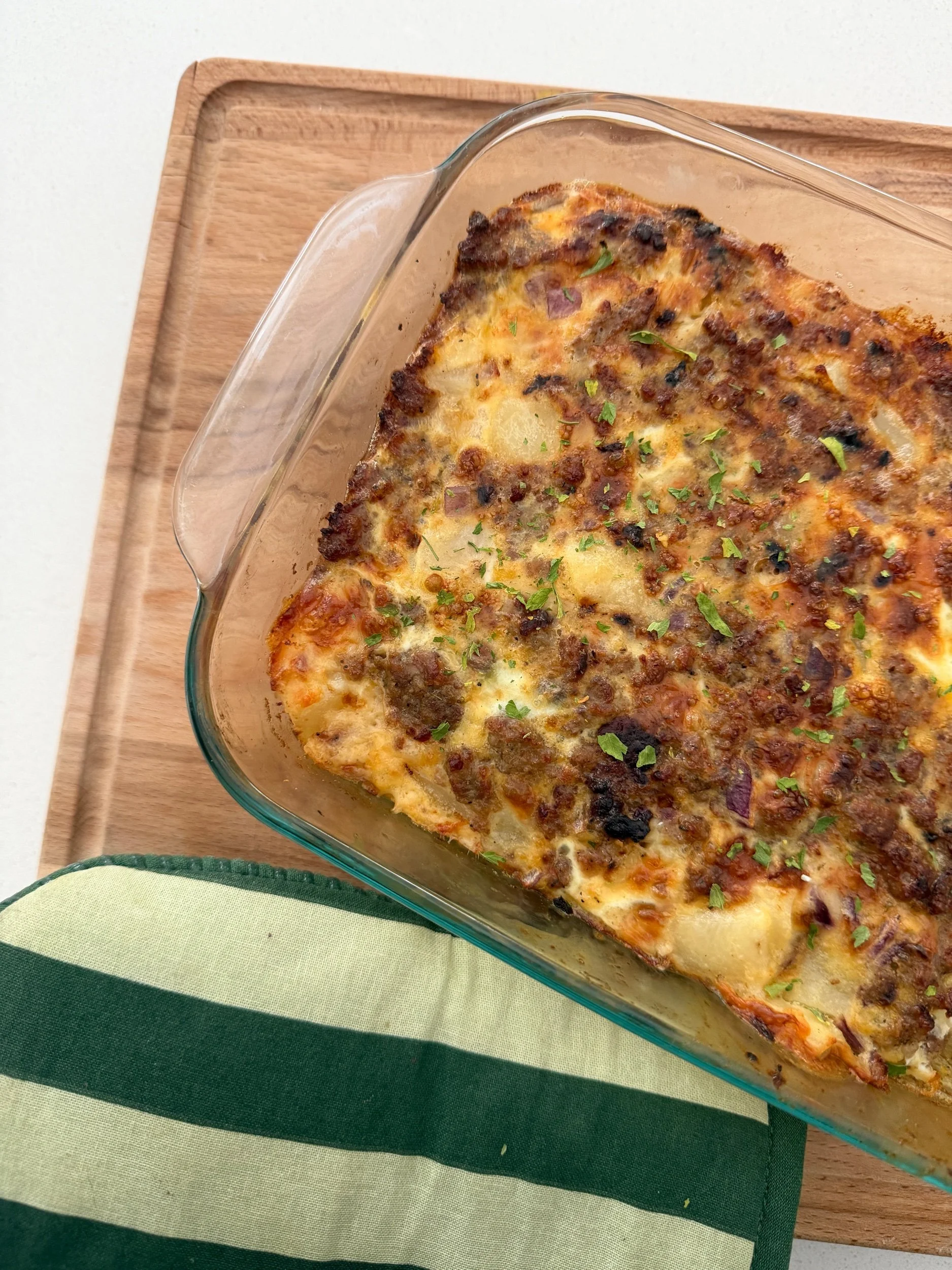 Sausage + Hash Brown Breakfast Casserole