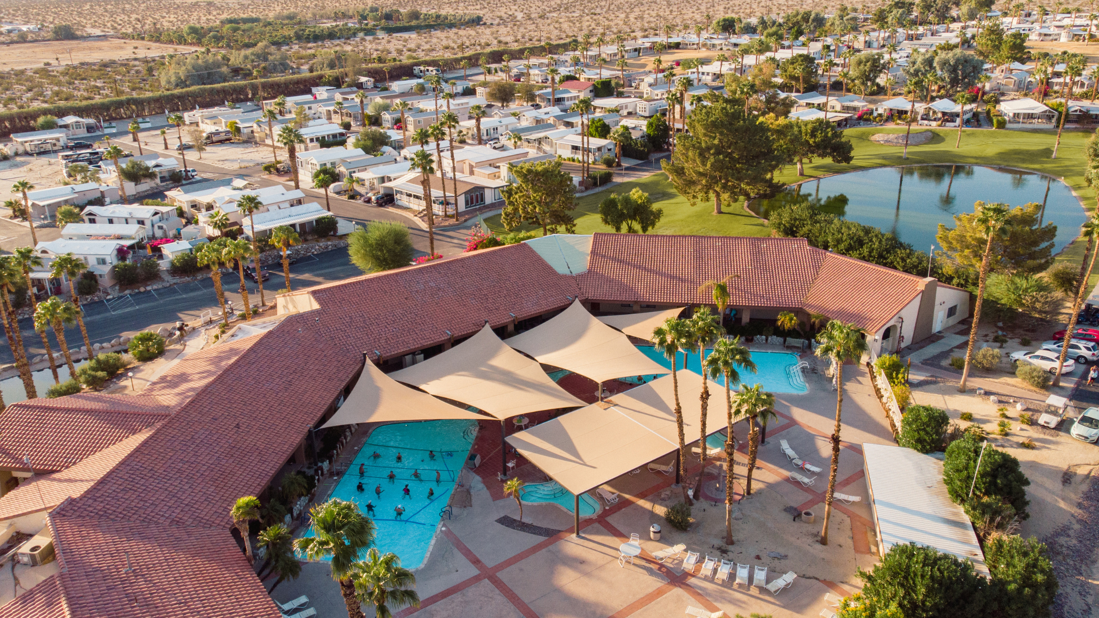 Caliente Springs Resort RV sites and mineral pools in Desert Hot Springs, CA