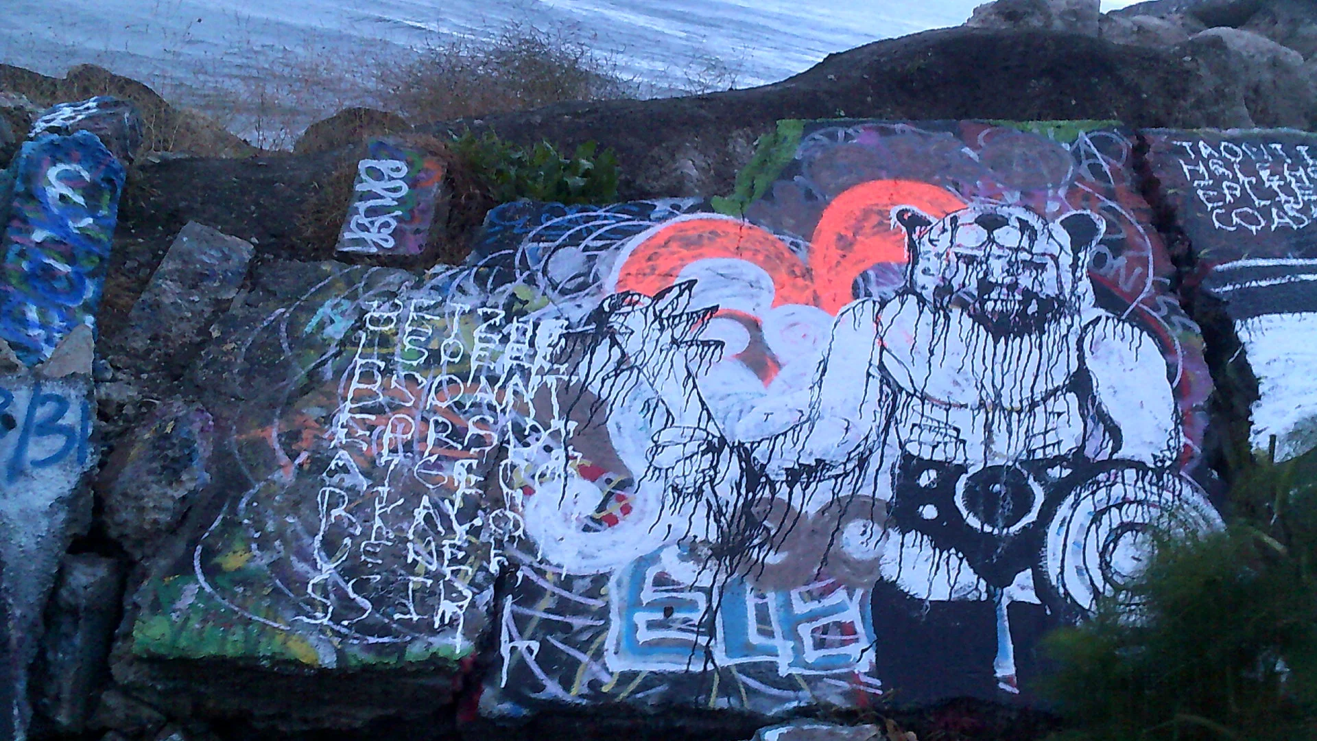   The Saga of Badly Licked Bear   Page 1: Badly Licked Bear uses spikes to arrange his severed head collection. 