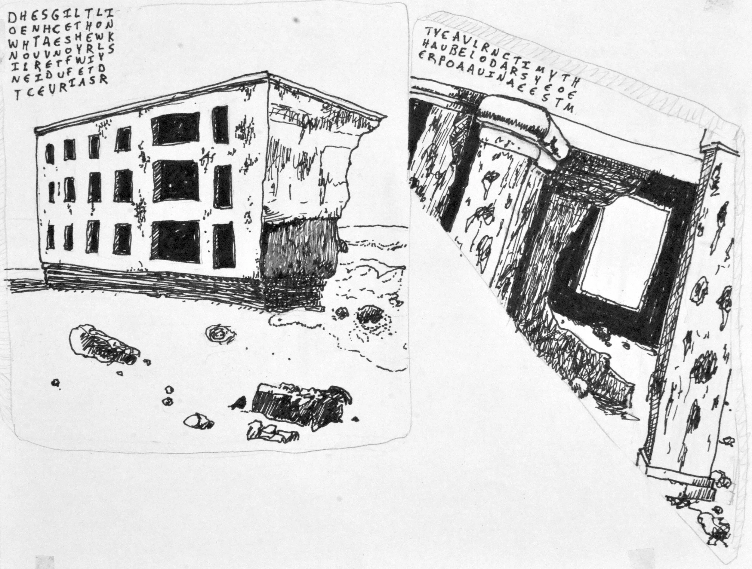  Page 91: Down in the hole the centuries have dug, centuries of filthy weather, it slowly drinks.  Page 92: They are up above, all round. I can’t raise my eyes to them.        