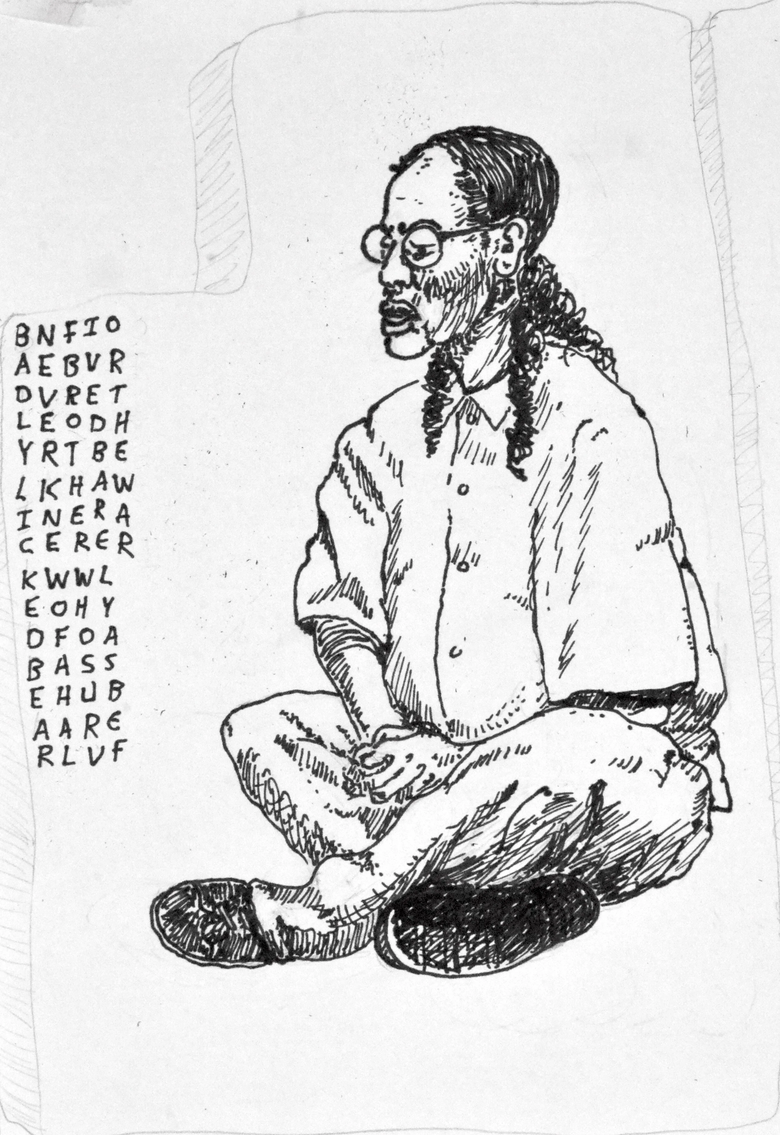   Post-Anthropocene    Page 100: Badly Licked Bear never knew of a half-brother who survived, barely as before the war.   