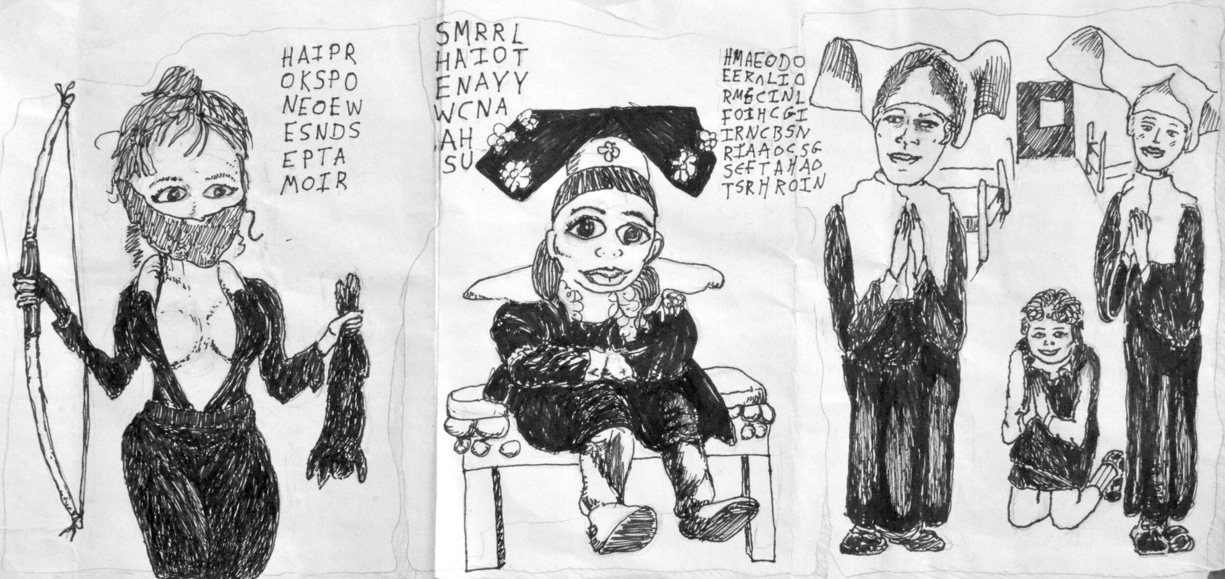   The Manchurian Candidate   Page 17: Honee makes poison tipped arrows.  Page 18: She was Manchurian royalty.  Page 19: Her first memories are in a French-Catholic boarding school in Saigon. 