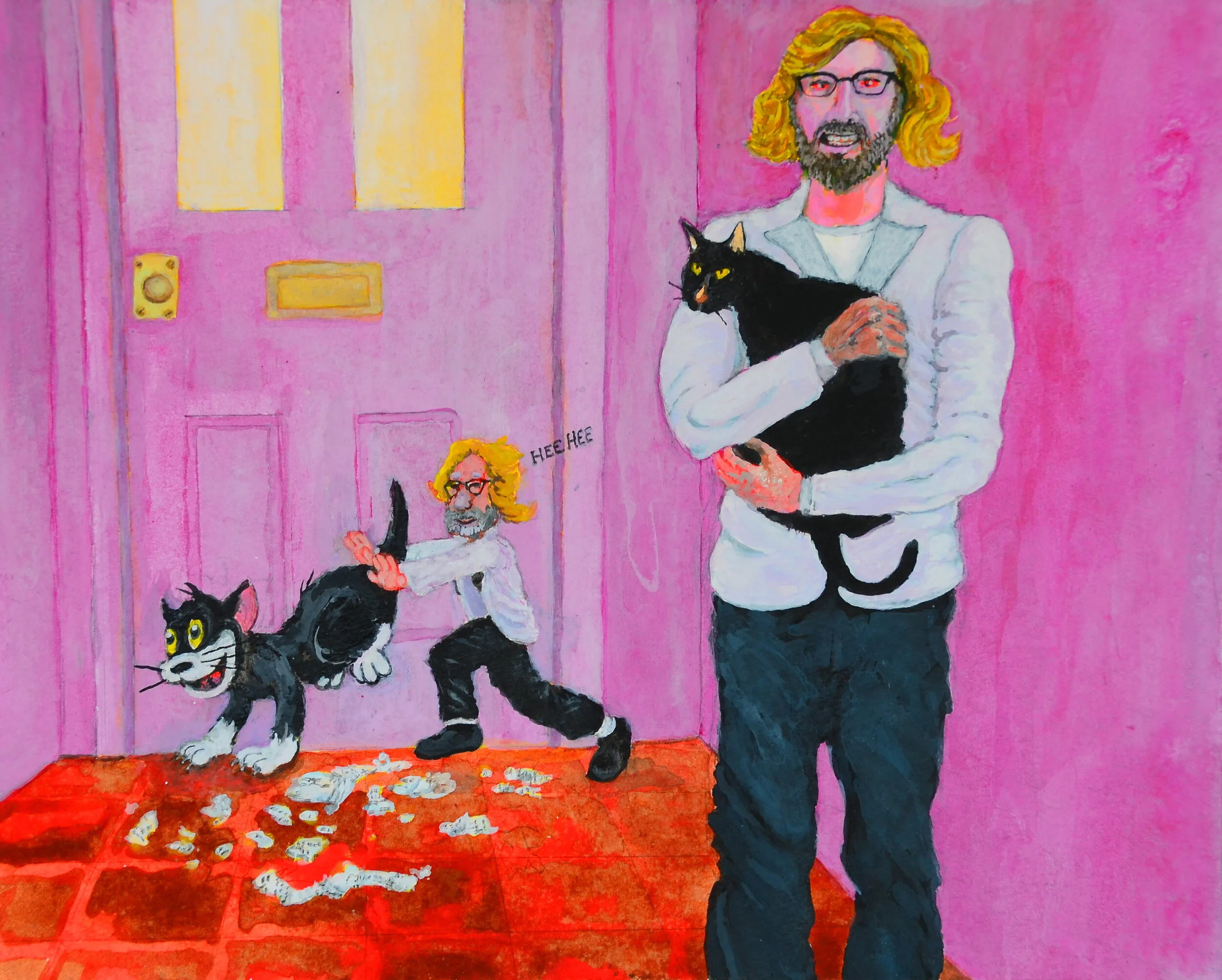 Pg. 5: AHHH! I feel great!. I’M IVOR dammit. The International Voice of Reason! I have great taste. I’m a star! UGH!!! I hope Bad Cat didn’t run away. When I got home Good Cat was eyeing the window, an indoor considering the possibilities of becomi