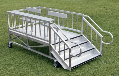 5’4” wide x 8’ long, elevated 2’4” above grade