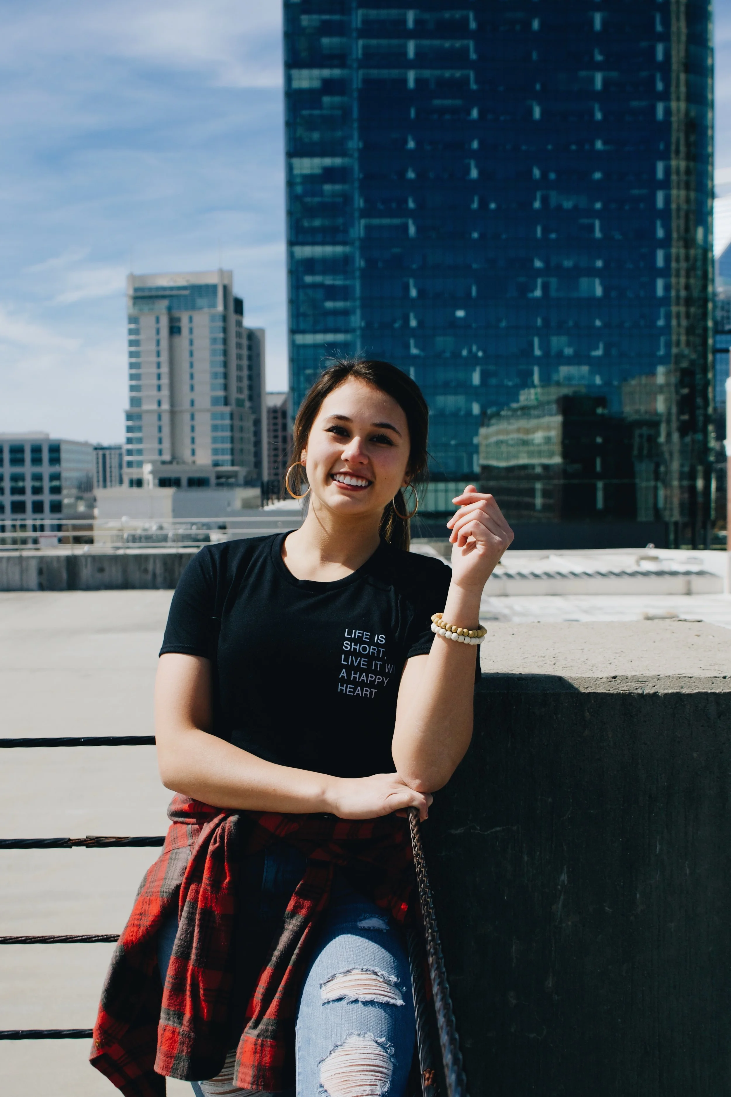 Live Happy Tee - Womens