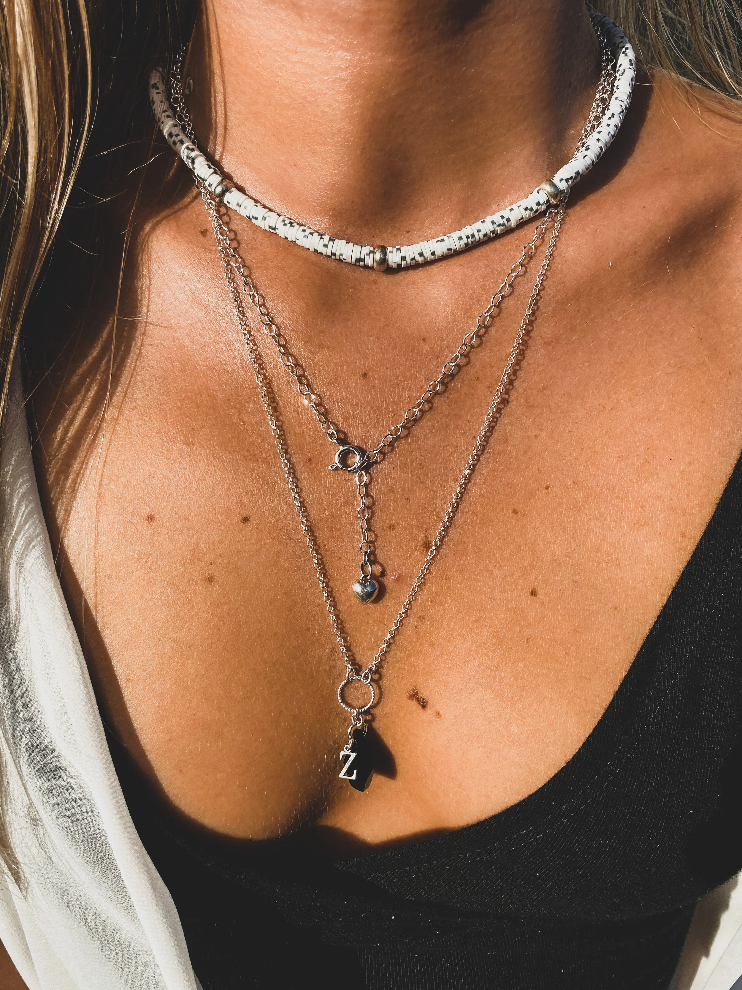 Collier Lovely Bay en argent 925 porté