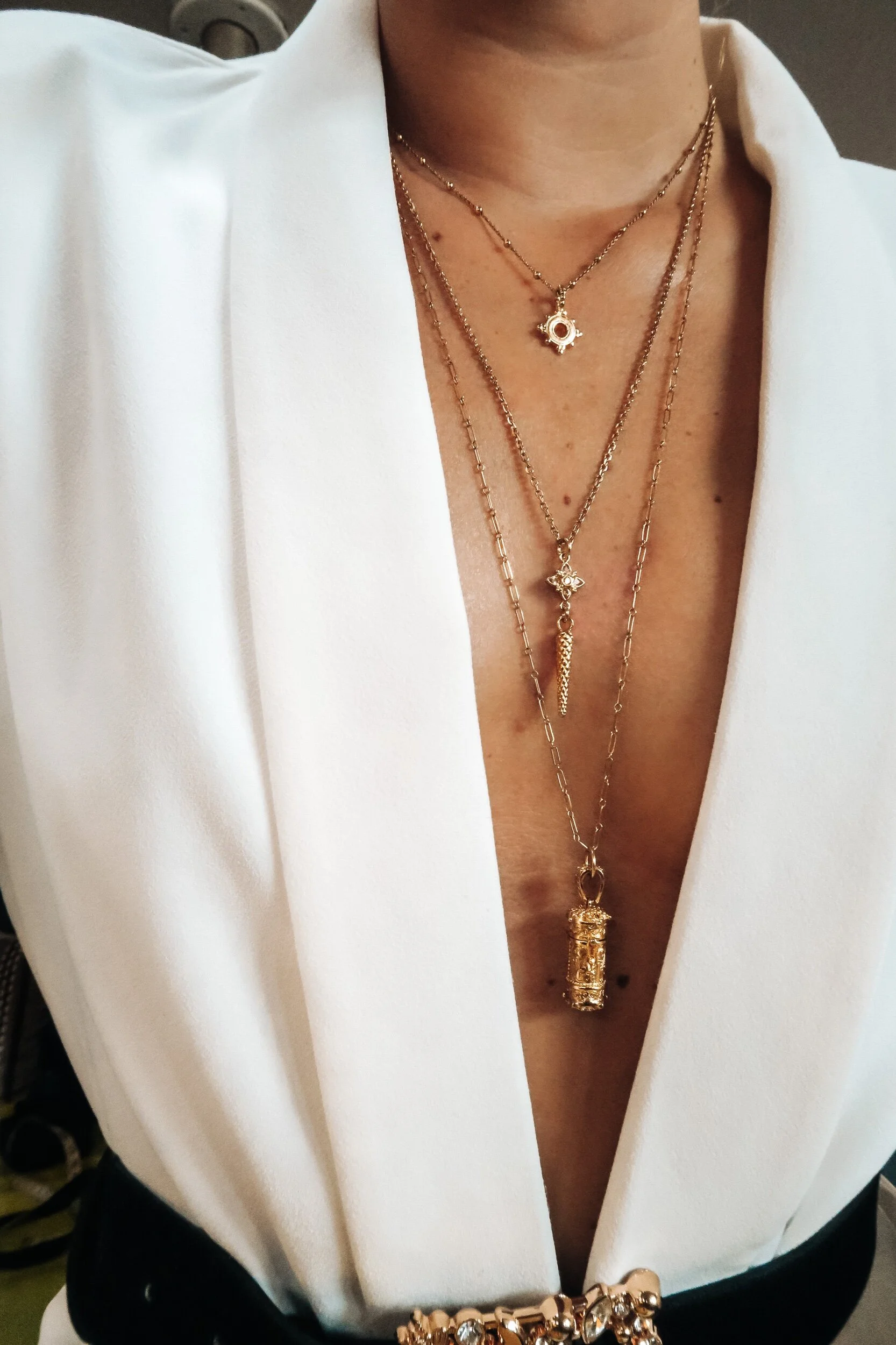 Collier Chances Peak plaqué or et zircons look chic